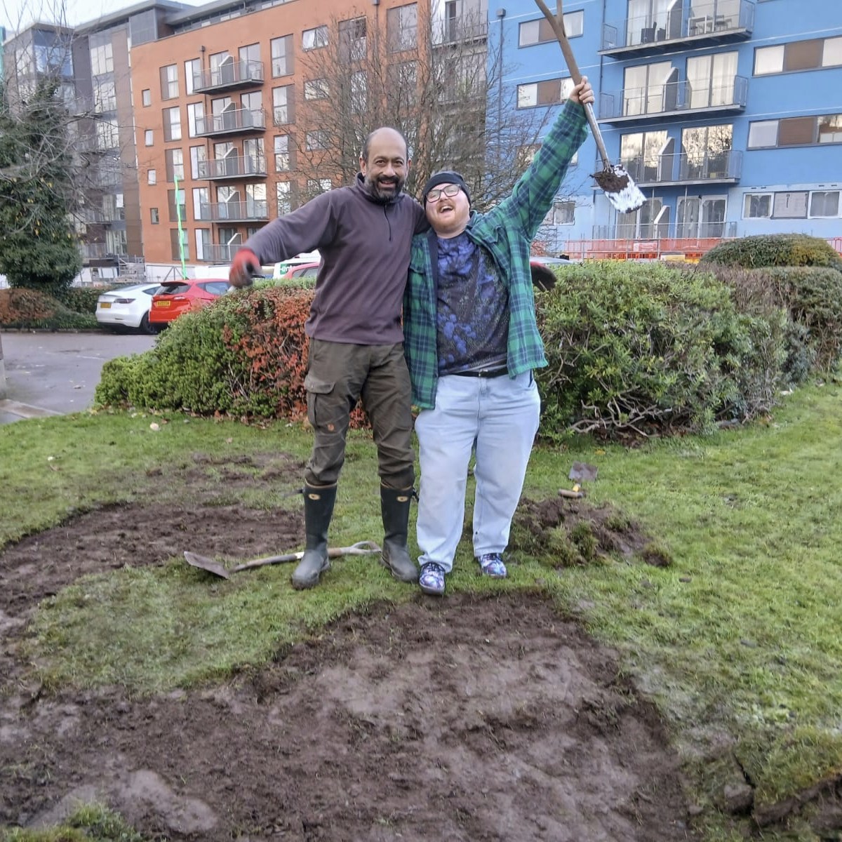 Working with @brumunitarians in #Ladywood last weekend, and we've cleared a new piece of ground for planting in two weeks' time. #GrowTheVillage