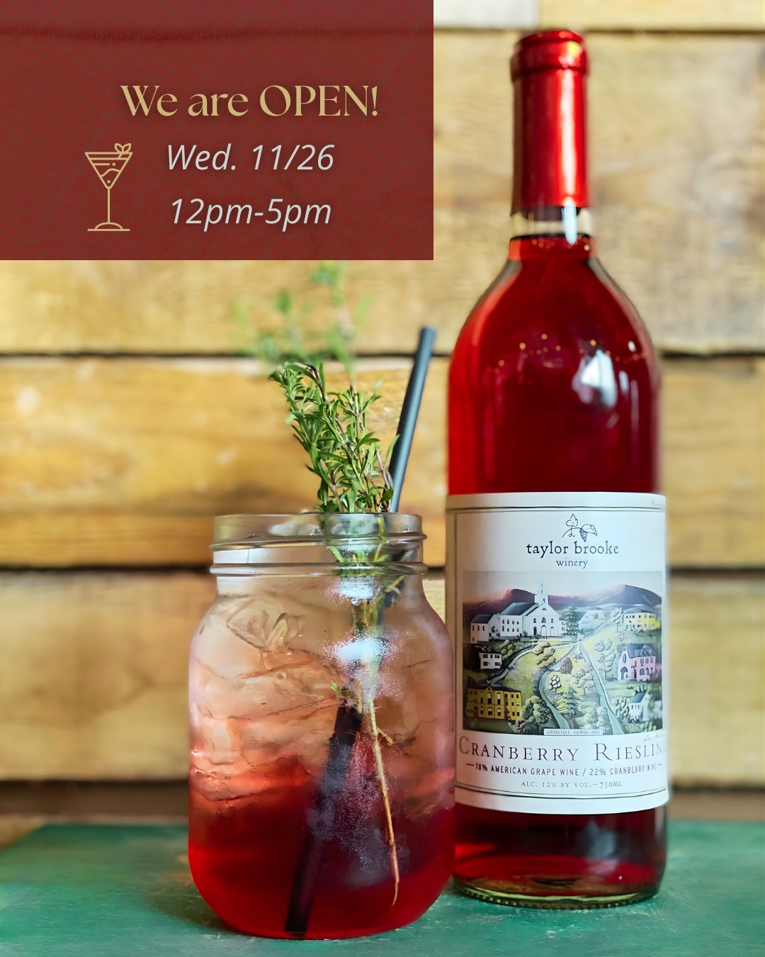 Pop in for a festive sip— Cranberry Thyme Fizz 🍸
Made with Taylor Brooke Cranberry Riesling Wine, it's just what you need for that extra holiday cheer. 🍸✨
🍷 Taylor Brooke Winery is open for sipping and last minute purchases from 12pm-5pm.
Gather your courage and head over to @taylorbrookebrewery for a night of full-volume fun—it's time for some Karaoke 🎤🎶
🕡 Turkey Eve Karaoke Bash: 6:30pm-9:30pm 🦃🎤
#taylorbrookewinery #ctfarmwinery #holidaysipping #thanksgivingwine #drinklocalwine #cranberrythymefizz #cranberryrieslingwine #taylorbrookebrewery #turkeyevekaraokebash #quietcornerct #woodstockct #discoverputnam #discovercentralmass #litchfieldcounty #whiteplainsny #warwickri #bostonmass #worcesterma #springfieldmass