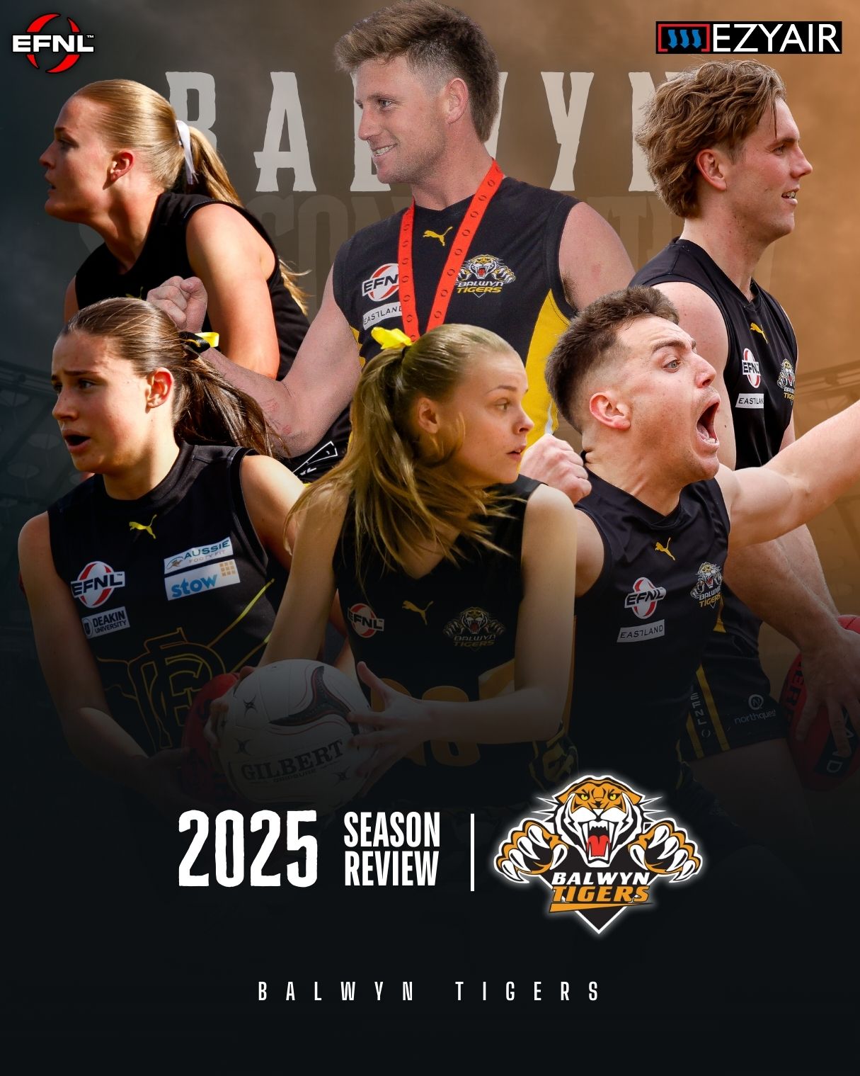 EZYAIR 2025 Season Review | @balwynfc
A dynasty in the making, the Tigers completed back-to-back premierships in Premier Division, while debuting their Senior Women's side in the competition.
Read at EFNL.org.au.
📸: @fieldofviewphotography