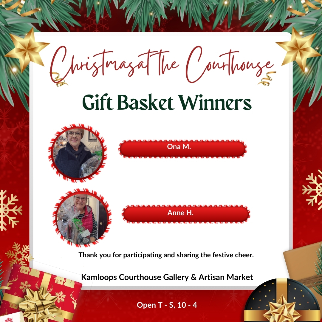 Congratulations to our gift basket winners at Christmas at the Courthouse.
Remember we are open late this week for your shopping convenience. Hours 10:00 am - 9:00pm.
#tourismkamloops #downtownkamloops #shoplocal #kamloopslife #kamloopsbc