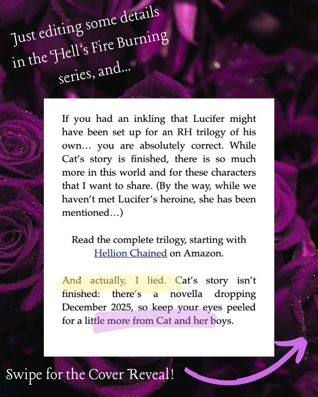 โ๐๐ฌ๐ข๐บ, ๐ง๐ช๐ฏ๐ฆ. ๐ ๐ฐ๐ถโ๐ณ๐ฆ ๐ต๐ฆ๐ญ๐ญ๐ช๐ฏ๐จ ๐ฎ๐ฆ ๐บ๐ฐ๐ถ ๐ฉ๐ข๐ท๐ฆ๐ฏโ๐ต ๐ต๐ฉ๐ฐ๐ถ๐จ๐ฉ๐ต ๐ข๐ฃ๐ฐ๐ถ๐ต ๐ช๐ต ๐ง๐ฐ๐ณ ๐ข ๐ฉ๐ฐ๐ต ๐ด๐ฆ๐ค๐ฐ๐ฏ๐ฅ?โ
๐๐ฐ ๐ฎ๐บ ๐ด๐ถ๐ณ๐ฑ๐ณ๐ช๐ด๐ฆ, ๐๐ข๐ณ๐ฆ๐ฌ ๐จ๐ช๐ท๐ฆ๐ด ๐ข ๐ณ๐ช๐ค๐ฉ, ๐ข๐ฑ๐ฑ๐ณ๐ฆ๐ค๐ช๐ข๐ต๐ช๐ท๐ฆ ๐ญ๐ข๐ถ๐จ๐ฉ. โ๐๐ตโ๐ด ๐๐ถ๐ค๐ช๐ง๐ฆ๐ณ, ๐๐ข๐ต. ๐๐ฆโ๐ท๐ฆ ๐ข๐ญ๐ญ ๐ต๐ฉ๐ฐ๐ถ๐จ๐ฉ๐ต ๐ข๐ฃ๐ฐ๐ถ๐ต ๐ช๐ต.โ
๐ ๐ฃ๐ญ๐ช๐ฏ๐ฌ. โ๐๐ท๐ฆ๐ฏ ๐๐ฐ๐ญ๐ต๐ฐ๐ฏ?โ
โ๐๐ท๐ฆ๐ฏ ๐๐ฐ๐ญ๐ต๐ฐ๐ฏ.โ
๐๐ฆ ๐ฅ๐ฐ๐ฆ๐ด๐ฏโ๐ต ๐จ๐ช๐ท๐ฆ ๐ฎ๐ฆ ๐ข ๐ฎ๐ฐ๐ฎ๐ฆ๐ฏ๐ต ๐ต๐ฐ ๐ข๐ฏ๐ด๐ธ๐ฆ๐ณ, ๐ฃ๐ฆ๐ค๐ข๐ถ๐ด๐ฆ ๐ฉ๐ฆ ๐ค๐ถ๐ฑ๐ด ๐ฎ๐บ ๐ง๐ข๐ค๐ฆ ๐ธ๐ช๐ต๐ฉ ๐ฃ๐ฐ๐ต๐ฉ ๐ฉ๐ข๐ฏ๐ฅ๐ด ๐ข๐ฏ๐ฅ ๐ฌ๐ช๐ด๐ด๐ฆ๐ด ๐ฎ๐ฆ ๐ณ๐ฆ๐ญ๐ฆ๐ฏ๐ต๐ญ๐ฆ๐ด๐ด๐ญ๐บ. ๐ ๐จ๐ฆ๐ต ๐ต๐ฉ๐ฆ ๐ด๐ฆ๐ข๐ณ๐ช๐ฏ๐จ ๐ช๐ฎ๐ฑ๐ณ๐ฆ๐ด๐ด๐ช๐ฐ๐ฏ ๐ต๐ฉ๐ข๐ต ๐ฑ๐ญ๐ข๐บ๐ต๐ช๐ฎ๐ฆ ๐ช๐ด ๐ฐ๐ท๐ฆ๐ณ, ๐ข๐ฏ๐ฅ ๐โ๐ฅ ๐ฃ๐ฆ๐ต๐ต๐ฆ๐ณ ๐ญ๐ฆ๐ข๐ณ๐ฏ ๐ฉ๐ฐ๐ธ ๐ต๐ฐ ๐ฉ๐ฐ๐ญ๐ฅ ๐ฎ๐บ ๐ฃ๐ณ๐ฆ๐ข๐ต๐ฉ ๐ฃ๐ฆ๐ค๐ข๐ถ๐ด๐ฆ ๐โ๐ฎ ๐ฏ๐ฐ๐ต ๐ค๐ฐ๐ฎ๐ช๐ฏ๐จ ๐ถ๐ฑ ๐ง๐ฐ๐ณ ๐ข๐ช๐ณ ๐ข๐ฏ๐บ ๐ต๐ช๐ฎ๐ฆ ๐ด๐ฐ๐ฐ๐ฏ. ๐๐บ ๐ฃ๐ฐ๐ฅ๐บ ๐ฎ๐ฆ๐ญ๐ต๐ด ๐ข๐จ๐ข๐ช๐ฏ๐ด๐ต ๐ฉ๐ช๐ด, ๐ค๐ณ๐ข๐ท๐ช๐ฏ๐จ ๐ฉ๐ช๐ด ๐ต๐ฐ๐ถ๐ค๐ฉ, ๐ธ๐ฉ๐ช๐ญ๐ฆ ๐ง๐ช๐ณ๐ฆ ๐ฃ๐ญ๐ข๐ป๐ฆ๐ด ๐ฃ๐ฆ๐ต๐ธ๐ฆ๐ฆ๐ฏ ๐ถ๐ดโ๐ง๐ช๐ญ๐ญ๐ช๐ฏ๐จ ๐ฎ๐บ ๐ฃ๐ญ๐ฐ๐ฐ๐ฅ ๐ข๐ฏ๐ฅ ๐ฅ๐ฆ๐ท๐ฐ๐ถ๐ณ๐ช๐ฏ๐จ ๐ฎ๐บ ๐ด๐ฐ๐ถ๐ญ.
I think this one might be for the Lucifer girlies who always wanted him in the original harem... ๐
#hellsfireburningseries #FantasyRomance #whychooseromancebooks #reverseharemreaders #bookbooksbooks #paranormalromanceseries