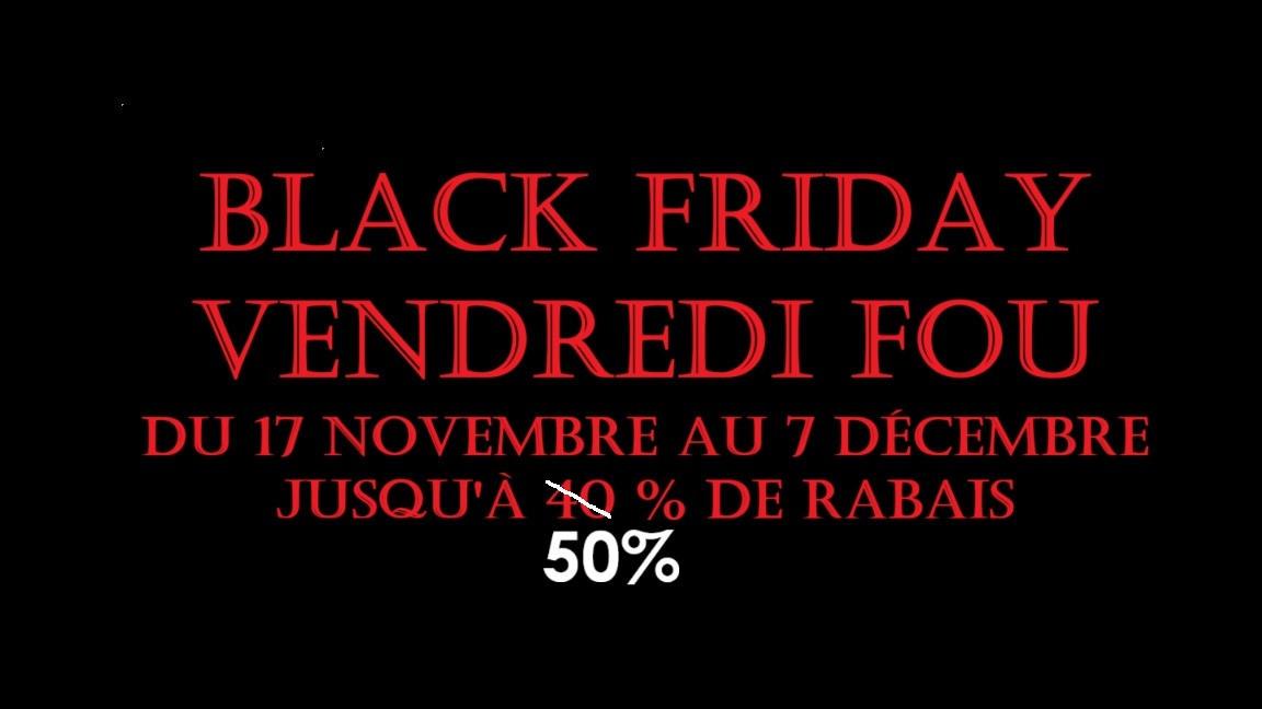 Vendredi Fou, sur le site WEB de la Shed vous trouverez beaucoup d'aubaines de 10 % à 50%
https://www.shedaplumes.com/category/all-products
Renard Noir - 50 %
https://www.shedaplumes.com/product-page/renard-gris-renard-gris-morceau-de-3-x4-8cm-x-10-cm
Snowrunner - 50 %
https://www.shedaplumes.com/product-page/snowrunner-qualit%C3%A9-aaa
Masques de renard - 50 %
https://www.shedaplumes.com/category/masque-de-renard-aaa
Chevreuil - 50 %
https://www.shedaplumes.com/category/chevreuil-deer
Coyote - 50 %
https://www.shedaplumes.com/category/coyote
Outils
https://www.shedaplumes.com/category/outils-tools