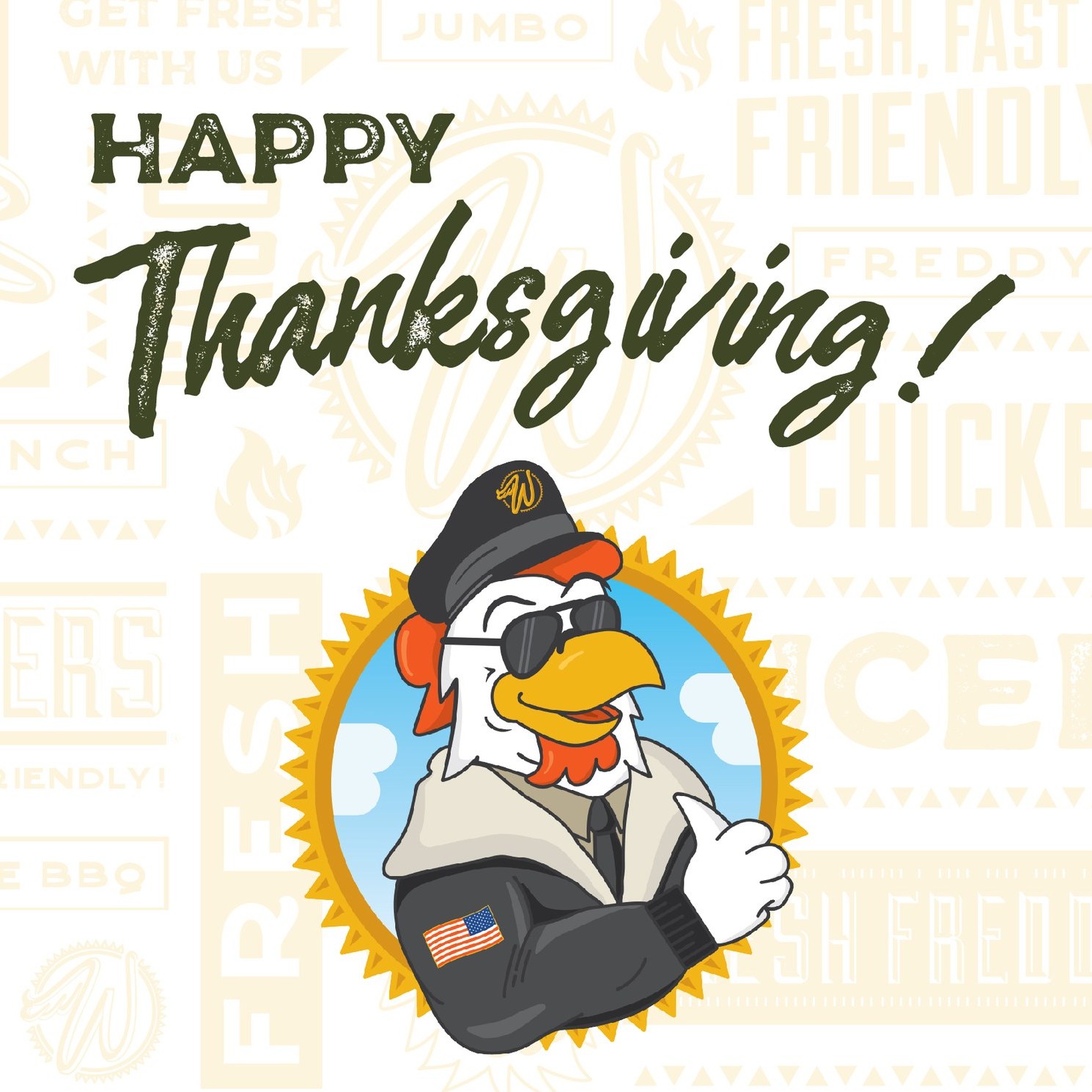 Happy Thanksgiving from Wingfingers! 🍂 We'll see you tomorrow for fast, fresh and friendly service at our Fairhope + Mobile locations