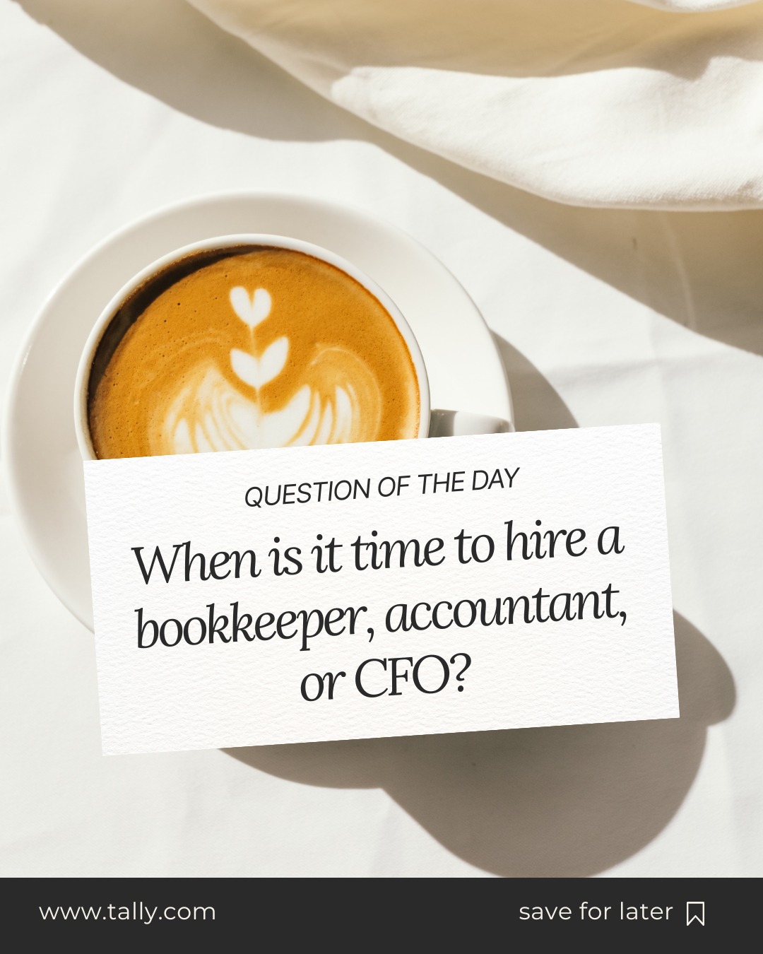 Every business reaches a point where doing it all yourself no longer works.
Here’s how to know who you need and when:
Bookkeeper - When your books are behind, you’re guessing your profit, or tax time feels stressful because nothing is organized.
Tax accountant or tax pro - When you need help with taxes, compliance, filings, business structure, or making sure you’re not overpaying in taxes.
CFO - When you’re growing fast and need bigger picture support like forecasting, cash flow planning, budgeting, or strategic guidance.
The right financial support can take a huge weight off your plate and help your business grow with clarity.
