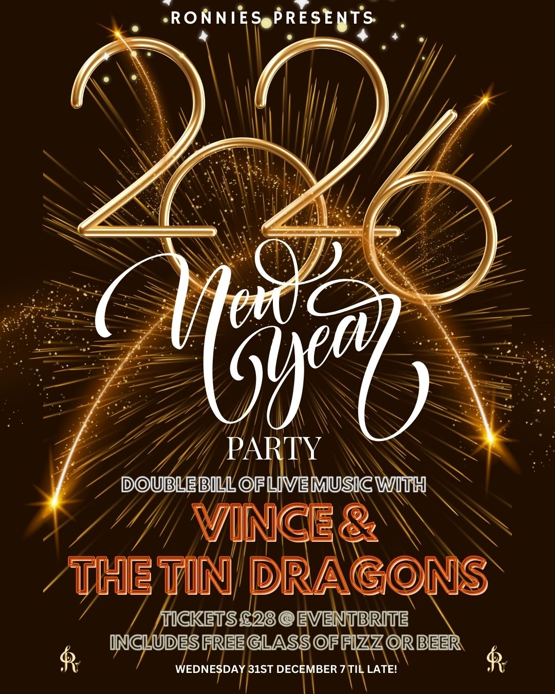 🎉 NYE in Warwick — Last Tickets! 🎉
If you haven’t grabbed your tickets for the best New Year’s Eve party in Warwick, what are you waiting for?
Ronnies is always the biggest and best NYE bash in town — and tickets are now down to the last few. Don’t miss out!
There’s still time to secure yours:
👉 Head to Eventbrite to buy online
or
👉 Visit our website for the direct link www.ronniesbars.com - links in the insta bio!
Let’s ring in 2026 in style! 🥂✨