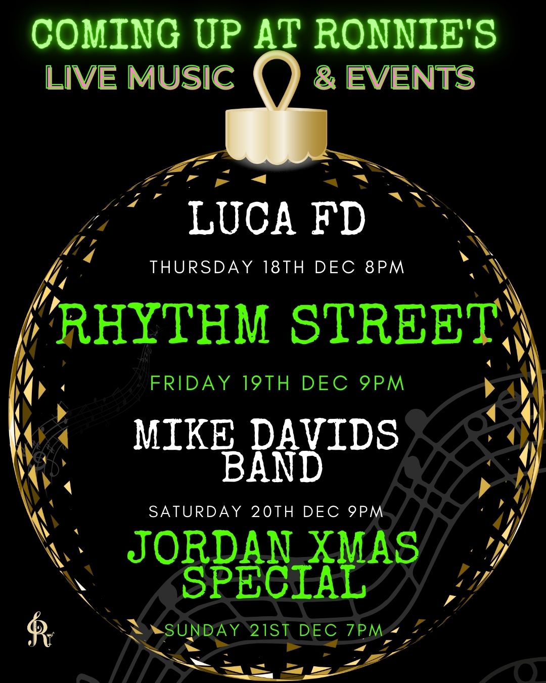 🎄 The Week Before Christmas! 🎄
We’re in full festive party mode with three brilliant performers lighting up the week — and on Sunday, our very own Christmas Special with Jordan.
Don’t miss this magical ode to Xmas… it’s the perfect warm-up to the Big Day! 🎶✨
See you there!