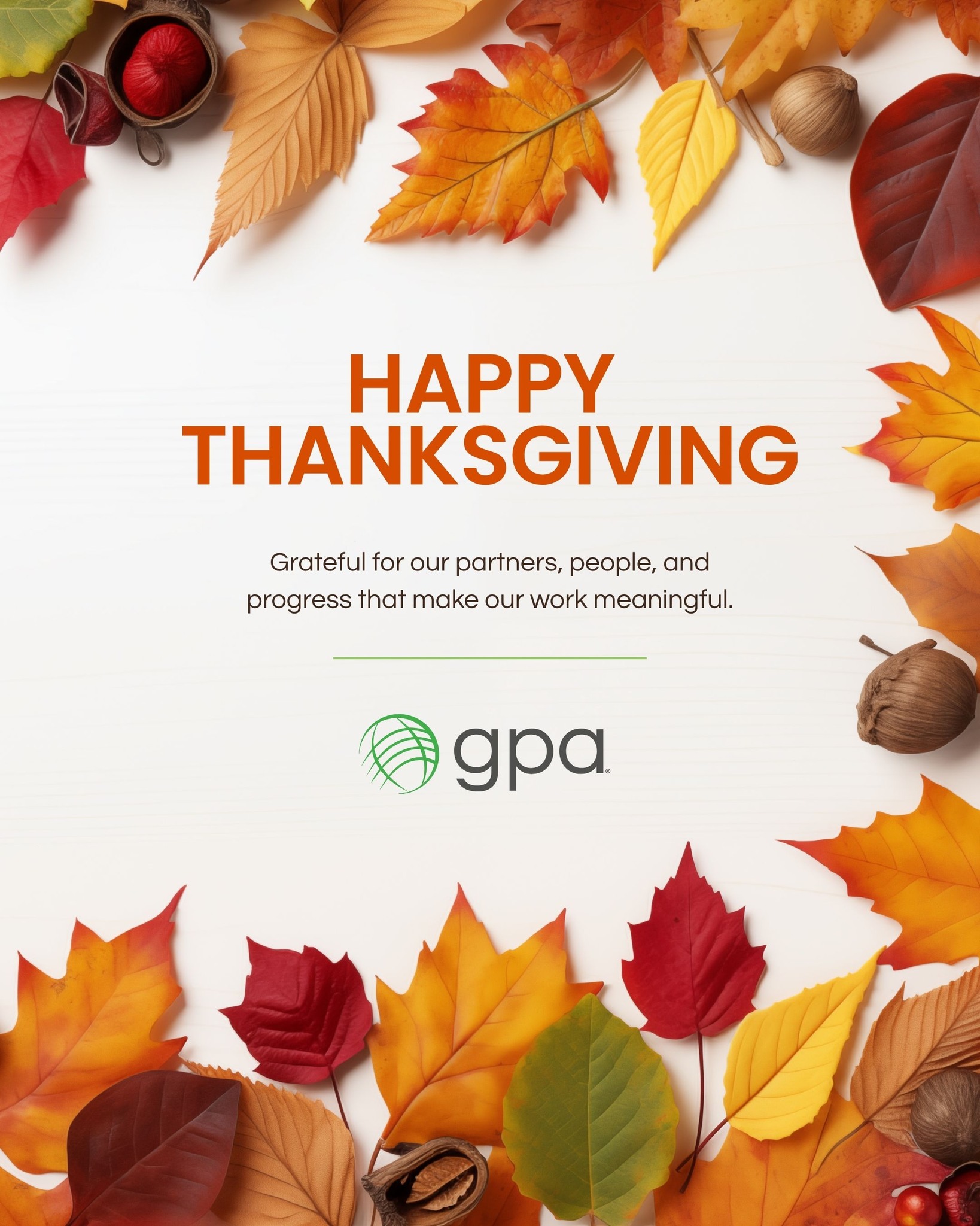 Today we pause to appreciate the people who make what we do feel meaningful. We are grateful for the relationships, support, and kindness we experience throughout the year. Thank you for being part of our community and for the connections that make this work feel personal. Wishing you a warm and joyful Thanksgiving from our team to yours.
#Thanksgiving #Gratitude #Community #Thankful #GPA