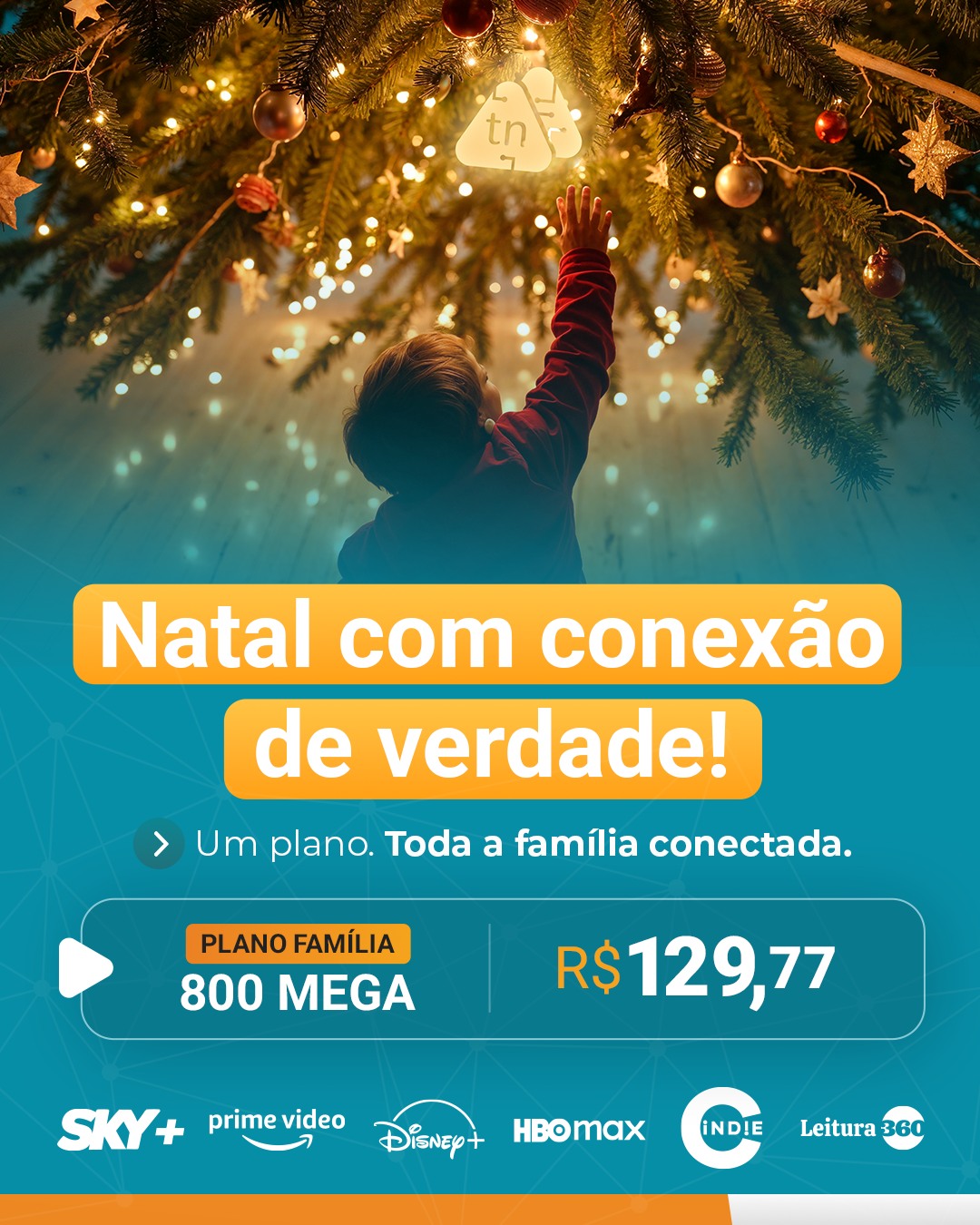 Natal é tempo de se conectar!
E mesmo com a distância, a Telefonar garante que a sua família fique sempre conectada.
Chame seus amigos, converse com a família e maratone aquele filme...
Porque, no final, conectar é o que faz o Natal mais especial.