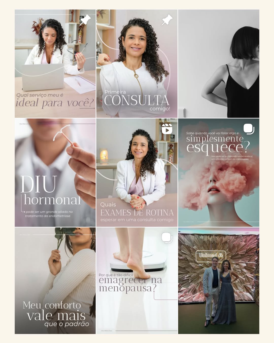 *Arraste para o lado para ver o antes.
Quando a Dra. Milena chegou até nós, a comunicação estava fragmentada e pouco clara.
Ajustamos posicionamento, criamos novos roteiros de conteúdo e organizamos a rotina de comunicação. Em poucas semanas, as pacientes passaram a interagir mais e entender melhor os serviços. Levando ao agendamento de consultas e cirurgias.
Comunicação clara ajuda a reduzir ruídos. E, o mais importante, aumenta a segurança do paciente na hora de decidir.