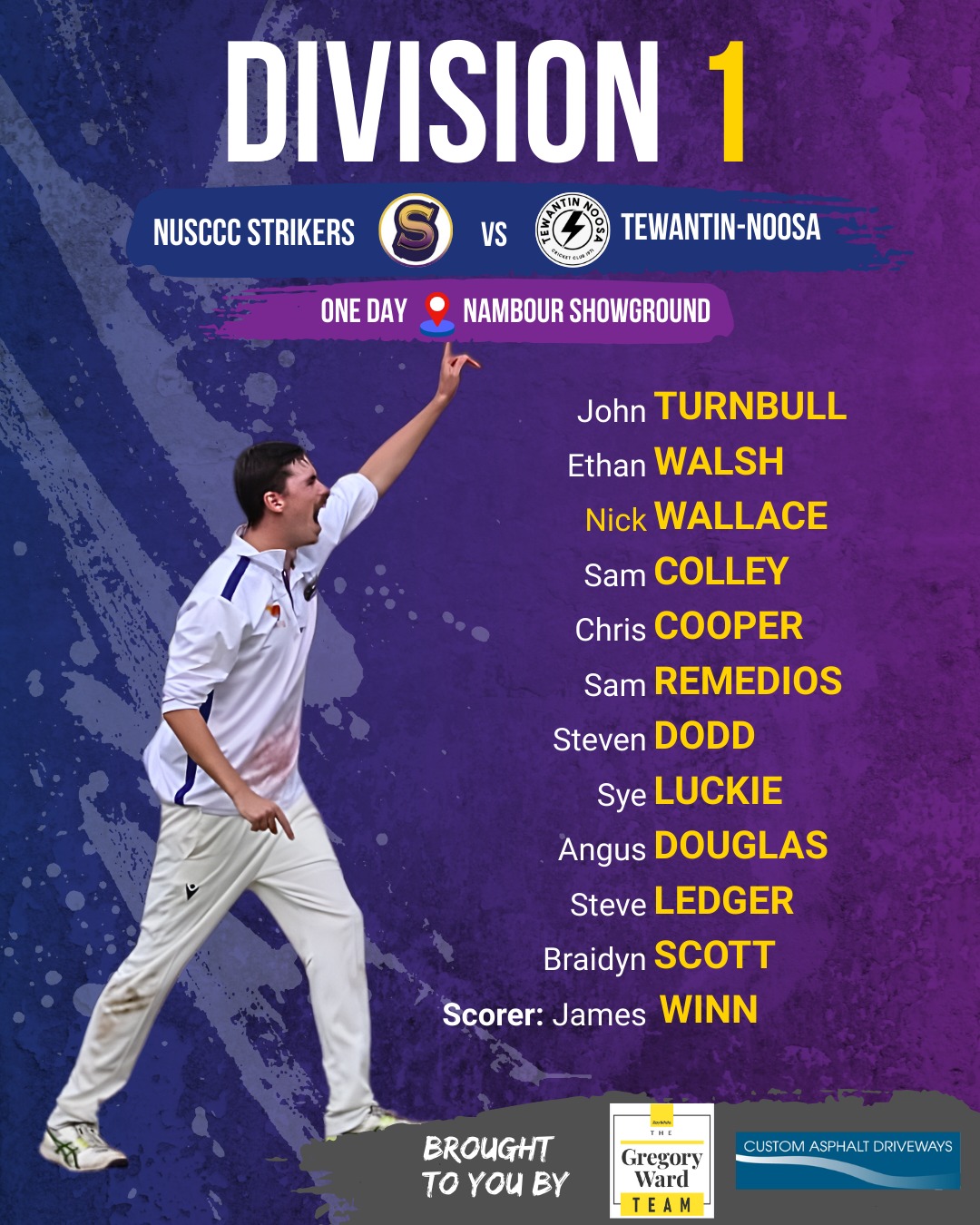 Team selection for this weekends games. 1s, 2s, 5s & 6s are looking to continue last weeks form while 3s and 4s will be hunting for a win. Comment score updates throughout the day for our members to follow along with!
Go Strikers 💜💙💛