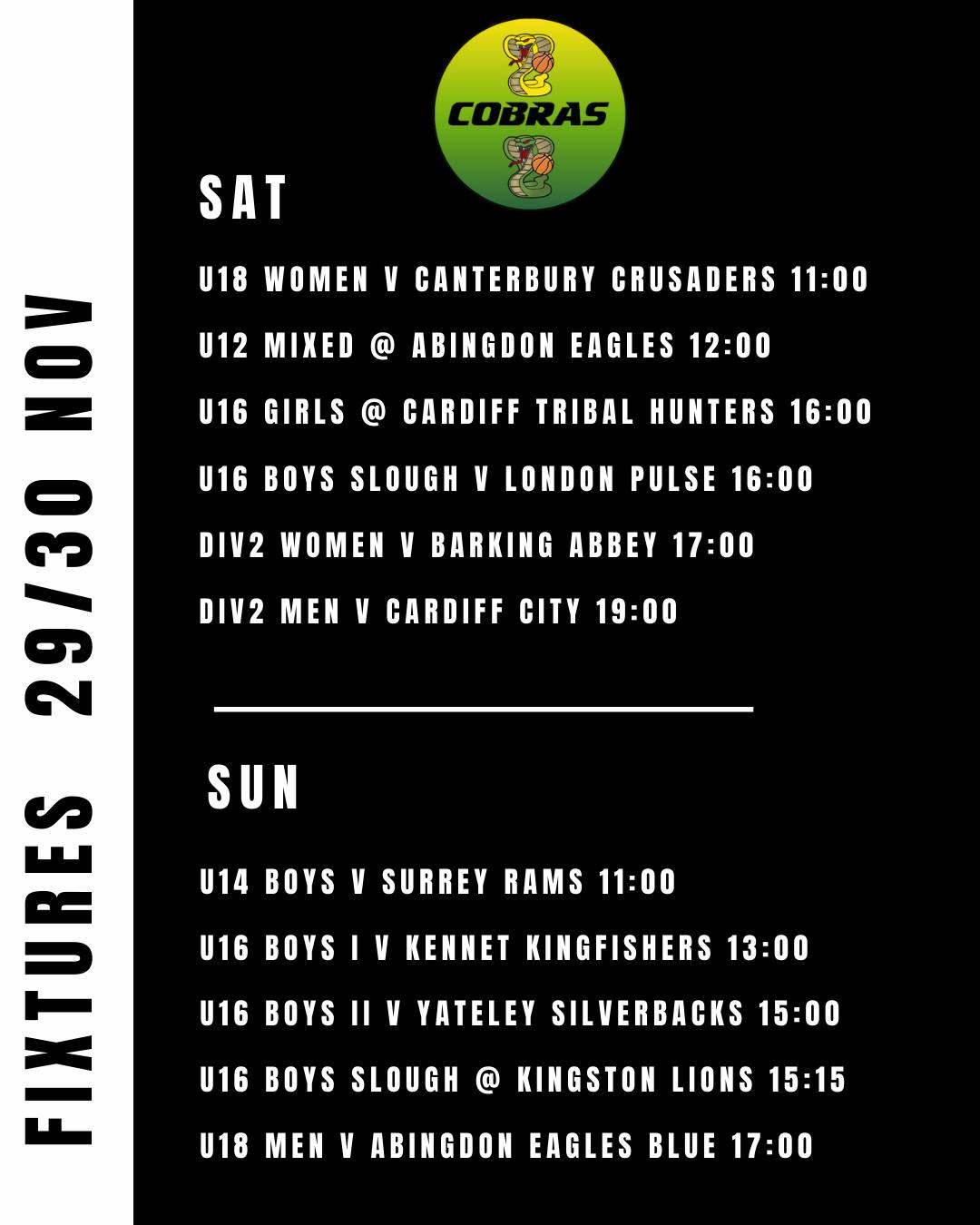 NBL fixtures for the weekend ahead.
Home games 📍Bracknell & Wokingham College