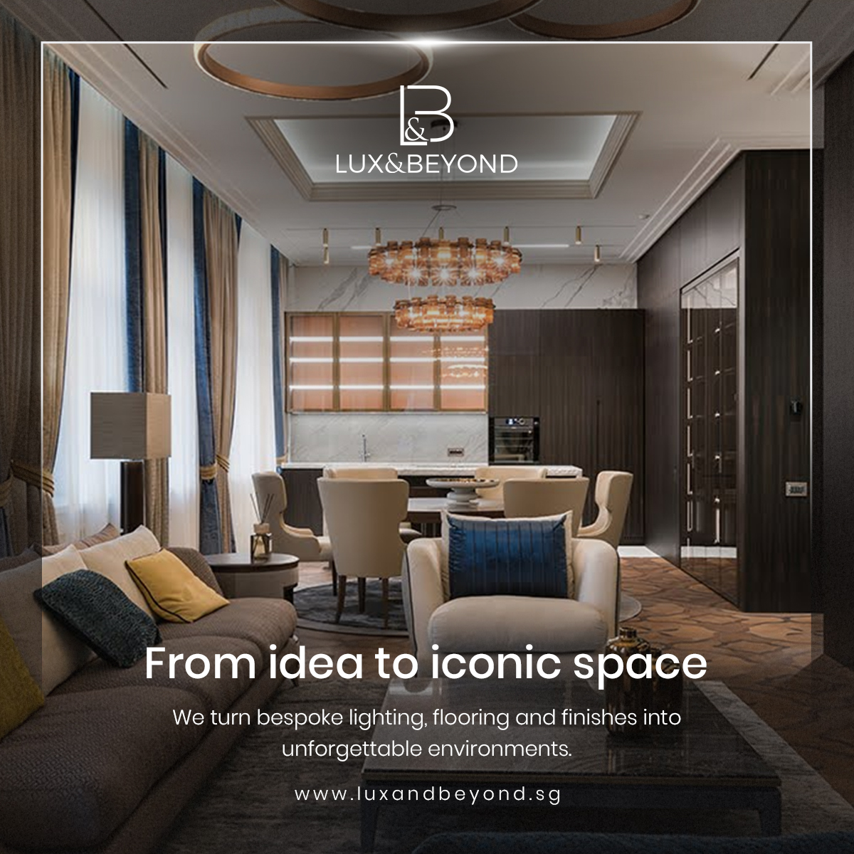Notice how every element here harmonizes?
At Lux & Beyond, we don't design rooms—we design experiences. The interplay between the bespoke lighting centerpiece, the richness of the curated flooring pattern, and the elegant finishes creates a living space that flows effortlessly and feels completely unique.
This is the power of turning an idea into an unforgettable environment.
✨ Cohesive Design for seamless luxury.
💡 Bespoke Lighting as a stunning focal point.
🏡 Creating iconic spaces in Singapore.
Ready to find your perfect flow? www.luxandbeyond.sg
#LuxuryLiving #InteriorDesignFlow #BespokeInteriors #HomeAtmosphere #SingaporeDesign"