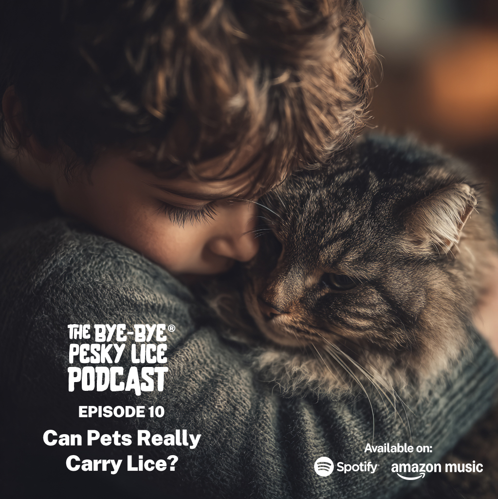 Can pets really give kids head lice?
Most parents think so… until they hear the truth.
In our latest episode of The Bye-Bye Pesky Lice Podcast, Emily and Dr. Lee explain why dogs, cats, and other household pets CANNOT transmit human head lice — and why poor pets always end up being blamed.
💡 In this episode, you’ll learn:
• Why human lice can only survive on humans
• The #1 myth that confuses thousands of parents
• Real stories from families who thought their pet was the cause
• What parents should actually focus on to prevent lice
If your child has lice, it wasn’t the dog.
And it definitely wasn’t the cat.
Head lice come from other children — not from pets.
🎧 Episode now available on Spotify & Amazon Music
👉 Search: The Bye-Bye Pesky Lice Podcast
👉 Or visit our link in bio
#ByeByePeskyLice #LiceFreeLife #Parenting101 #KidsHealth #LiceFacts #PetMyths #ByeByePeskyLicePodcast #MomTips #DadTips
