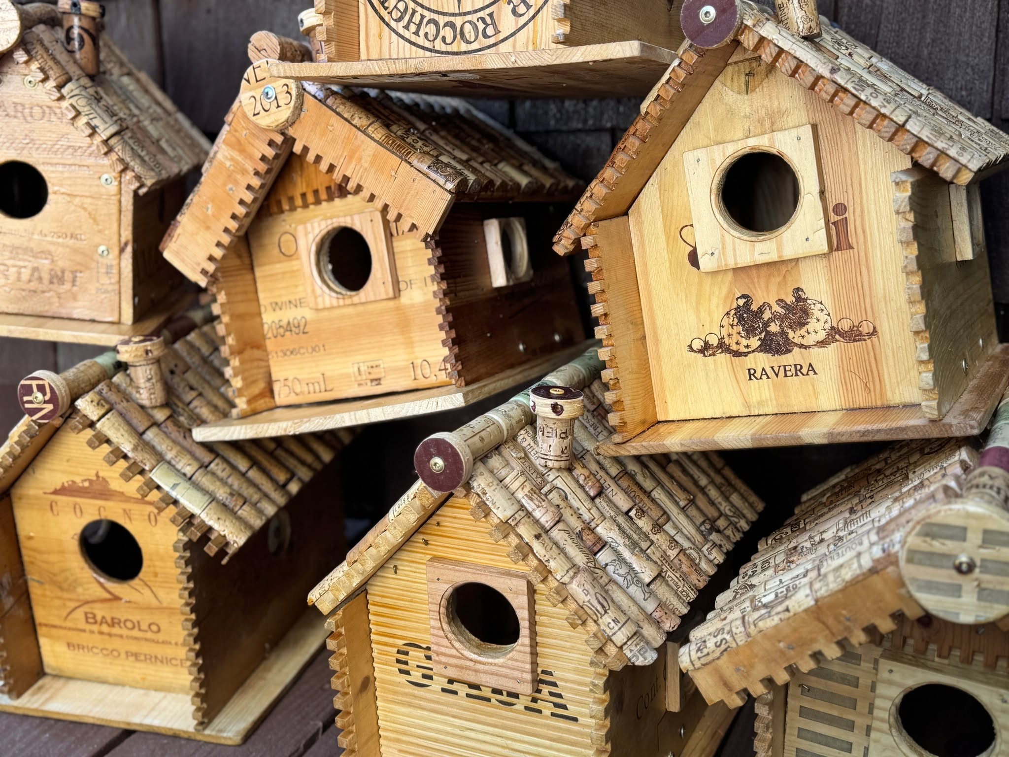 🍷 🕊Have a WINE or BIRD enthusiast in your life?
Handcrafted BIRHOUSES built by
2 time WINE SPECTATOR AWARD winner,
retired NYC SOMMELIER Renzo Rapacioli
Each unique house is build with reclaimed corks and
wood from collected wine boxes.
Perfect for GIFT GIVING SEASON!
Purchase a birdhouse and read about Renzo on my website:
https://www.moondropgardensstudio.com/birdhouses-by-renzo
#sommelier #wineenthusiast #winegifts #birdhouse #birdhousesoninstagram
#birdenthusiast #renzorapacioli #winelover #birdlovers #reclaimedwood
#hudsonvalleymakers #holiday2025 #woodenbirdhouses