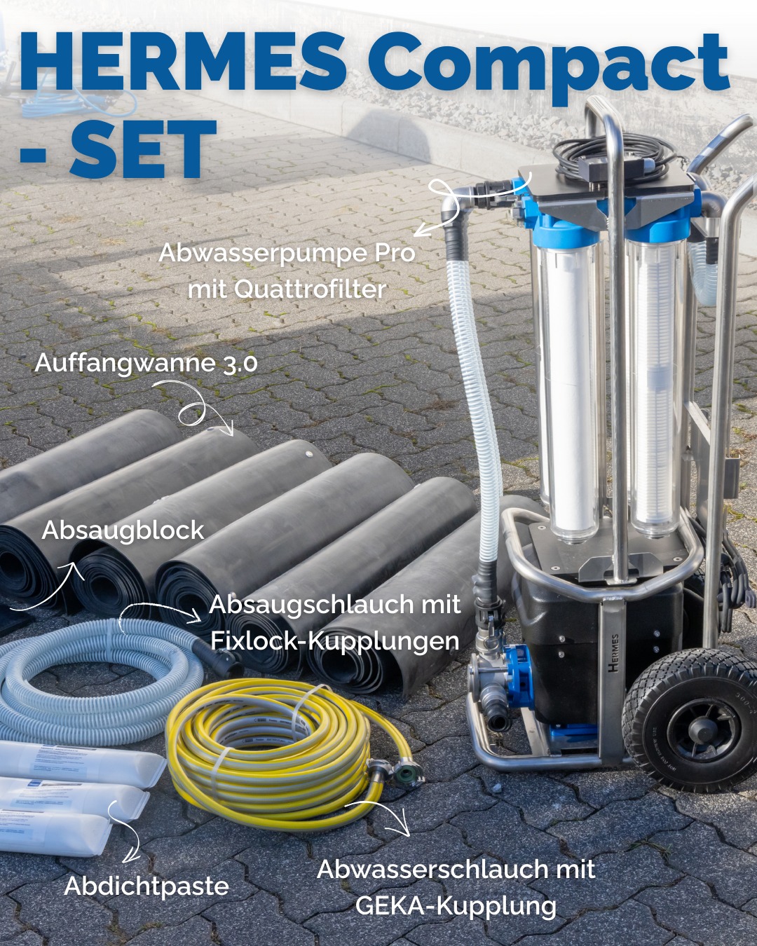 Dürfen wir vorstellen: Das ideale Einstiegspaket für gelegentliche Arbeiten an Außenfassaden. Das Herzstück des Systems ist unsere leistungsstarke HERMES Abwasserpumpe Pro inklusive Absaugmatte 3.0 und Quattrofilter ❤️
#hermesreinigungssysteme #fassadenreinigung #fassadenarbeiten