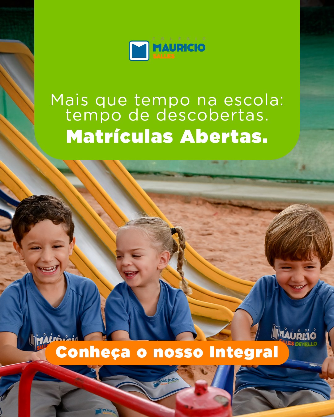 🌟 Mais que tempo na escola, é tempo de descobertas!
Nosso Período Integral foi pensado para acolher, estimular e desenvolver cada criança com afeto, propósito e autonomia. Aqui, aprender também é explorar, brincar, conviver e construir memórias que ficam para a vida toda. 💙✨
Com uma rotina equilibrada entre estudo, atividades lúdicas, alimentação acompanhada e acompanhamento pedagógico, seu filho vive uma experiência completa, em um ambiente seguro, acolhedor e cheio de possibilidades.
📚 Matrículas abertas!
Venha conhecer de perto o nosso Integral e fazer parte de uma tradição que forma gerações.
Mais que uma escola. Uma tradição que forma gerações.
🌐 www.colegiomauriciosalles.com.br
📞 (61) 3340-5545
📍SHCGN 708, Bloco C – Brasília/DF
#ColégioMaurícioSallesDeMello #PeríodoIntegral #MatrículasAbertas #AprenderComPropósito #EducaçãoInfantil #EnsinoComAfeto #BrasíliaDF #FamíliaMauriciana #MaisQueUmaEscolaUmaTradição