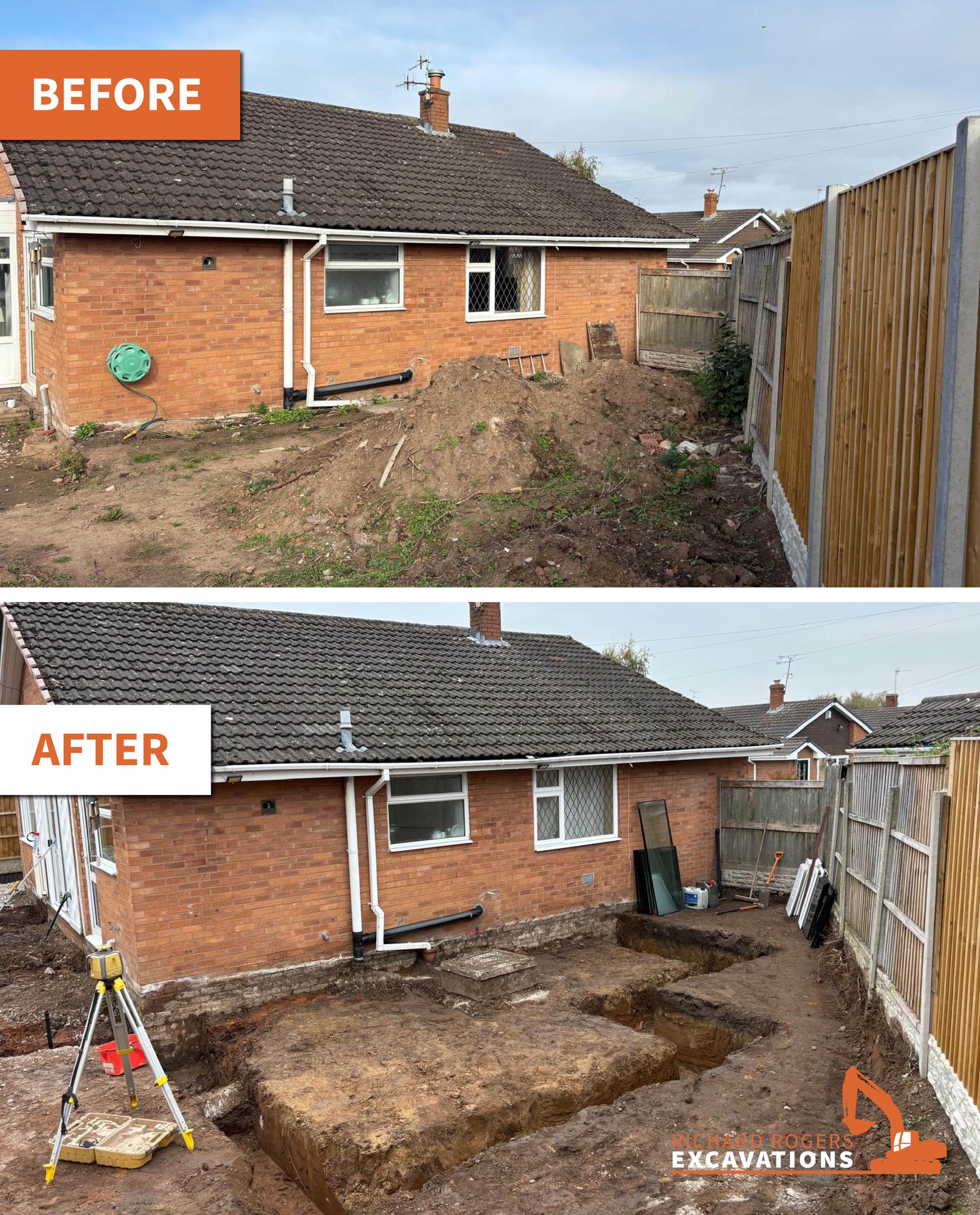 Before โก๏ธ After: Foundations done right ๐ทโโ๏ธโจ
Using our Kubota U17-3 and Thwaites 1-ton dumper, we stripped out, moved the spoil and prepped the foundations ready for the next stage of the build.
Clean, accurate and efficient - just how we like it.
Need groundwork or foundation prep? Send us a DM for a free quote ๐
#Foundations #Groundworks #MiniDiggerHire #KubotaU17 #ThwaitesDumper #BeforeAndAfter #RichardRogersExcavations