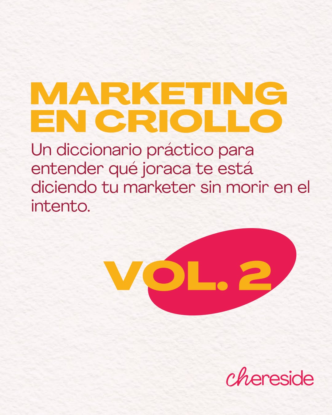 Vuelve Marketing en Criollo y esta vez viene con más siglas que un Excel de agencia 😌✨
En este Vol. 2 me metí con cinco términos que se usan TODO el tiempo en marketing y que, si no entendés bien, pueden sonar a chino mandarín disfrazado de corporate: SMART, B2C, B2B, A/B Testing y Copywriting.
Sí: el idioma secreto de la tribu marketinera.
Pero acá no venimos a repetir definiciones de Google.
Acá venimos a traducirlo al criollo, con humor, con ejemplos reales… y con un poquito de maldad.
¿Querés saber qué realmente significa tener un objetivo SMART?
¿O por qué el A/B Testing es la Ruleta Rusa de los posteos?
¿O por qué en B2B te dicen que sí recién después de cinco aprobaciones?
Todo eso está ahí, explicado simple y sin vender humo.
Deslizá 👉 para leerlo completo.
Y contame: ¿qué otro término marketinero querés que traduzca al criollo?
#MarketingEnCriollo #Copywriting #MarketingDigital #Creatividad #ContenidoConActitud #ChereSide