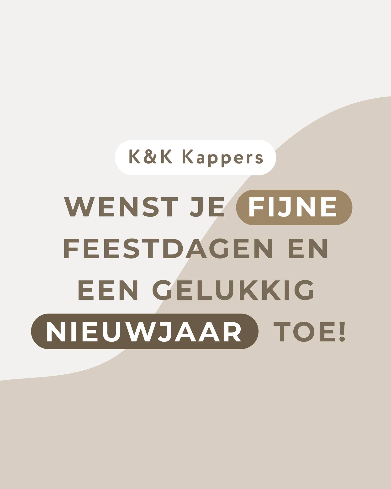 Ons hele team wenst je fijne feestdagen en een gelukkig nieuwjaar toe!
We hebben dit jaar weer genoten van alle momenten in de salon, van nieuwe coupes en kleurveranderingen tot de dagelijkse gezelligheid met jullie. Zonder onze klanten zou K&K Kappers niet zijn wat het was.
Dus: bedankt voor alle gezelligheid, het vertrouwen en de leuke gesprekken het afgelopen jaar. ️️
PS. We wensen jullie allemaal een goede haardag vandaag 😉
#Kerstgroet #Fijnefeestdagen #KapperLeeuwarden