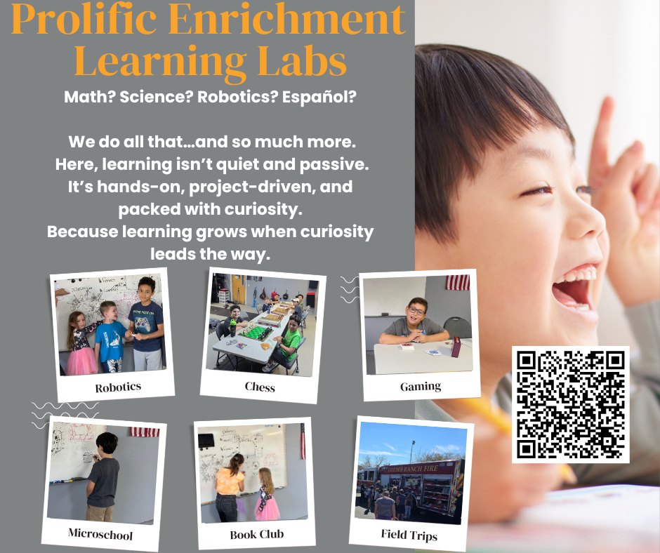 Hands-on learning. Real projects. More Exploring.
If your child needs something different, our microschool is here.
👉 Enroll or tour today. https://www.prolificcreations.org/newstudentsform