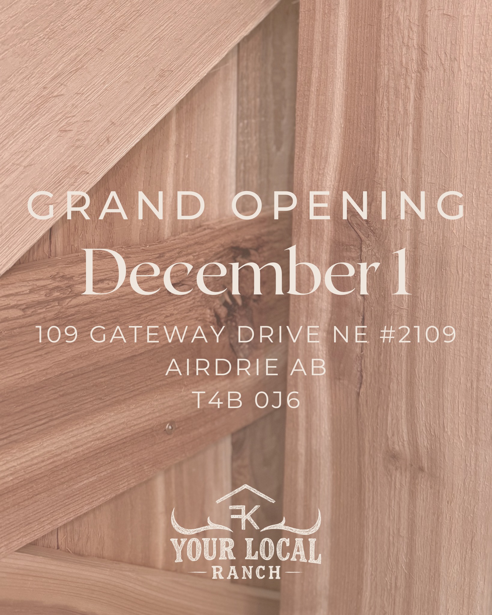 🌟 It’s official - Grand Opening December 1! 🌟
Thank you for supporting our little Farm Shop as we’ve grown. We’re excited to open the doors to our brand-new storefront on December 1 at:
📍 109 Gateway Drive NE, #2109
Airdrie, AB
T4B 0J6
We’re so excited to show you our new space - stop by, say hello, and check it out. We can’t wait to see you. 🤎