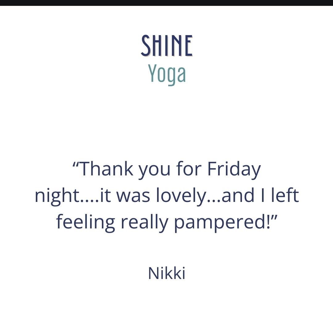 It's lovely when people choose to spend their precious time and their hard earned money with you.....something I don't take for granted. I'm always pleased when people enjoy it......
This time last week? I was just getting home and unpacking the car after my Friday Nigt Wind Down. This week I can sit back, relax and reflect on a lovely evening.
Follow me for future dates......