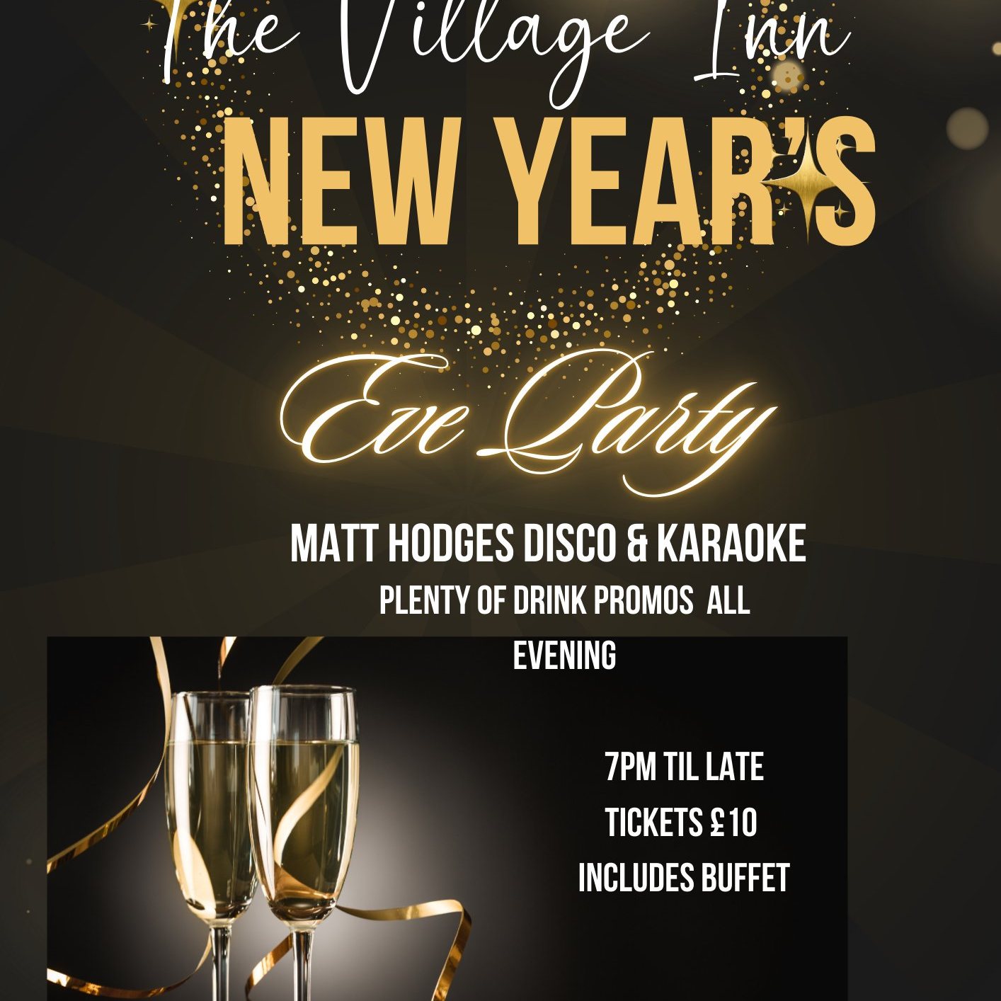 TICKETS NOW ON SALE FROM BEHIND THE BAR