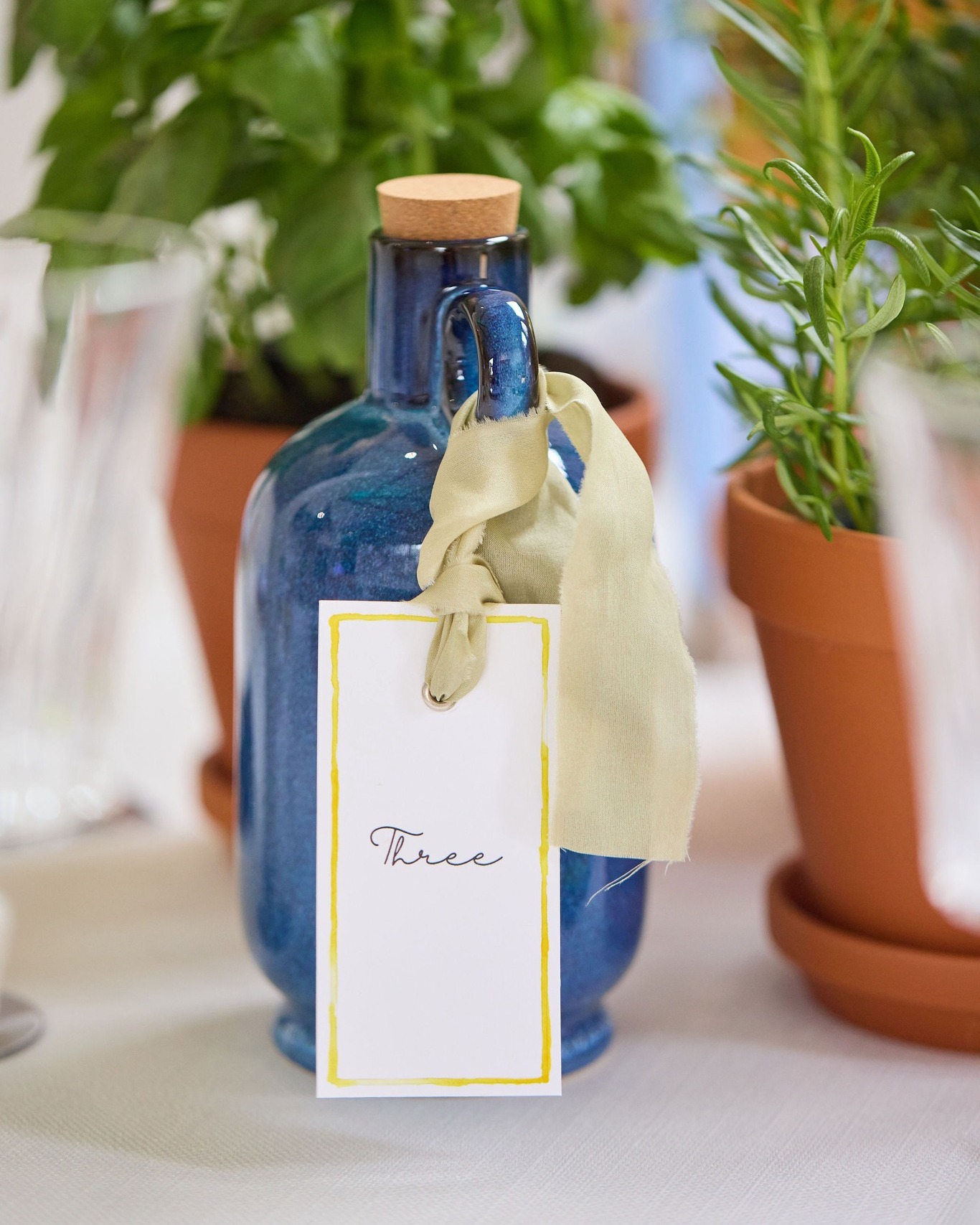 What are your ideas for table numbers? Or are you going for table names? These dinky little things were set up for a Mediterranean theme, with terracotta potted herbs, lemons and hand-painted plates to complete the look.
Stationery: @fromsallywithlove
Venue: @dorsetvineyardweddings
Planning: @bellissimoweddings
Photography: @tomandlizzieredman
#mediterraneantheme #bluewedding #tablenumbers #weddingdaysetup