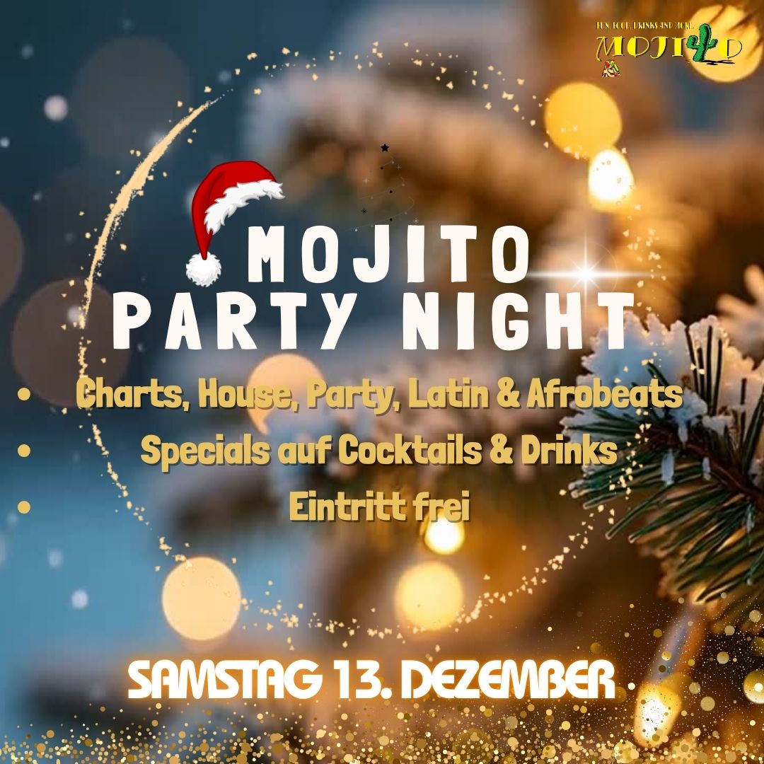 🔥 Mojito Party Night – 13. Dezember 🔥
Wir haben Bock auf Party mit euch – und zwar richtig!
Im Mojito wird’s warm, laut und genau so, wie ihr es liebt:
✨ Charts, House, Latin, Party & Afrobeats
✨ Christmas Vibes & DJ, der euch durch die Nacht trägt
✨ Starke Mojito-Drink-Specials
✨ Eintritt frei
13. Dezember. Mojito Emden. Seid ihr dabei? 🔥🍹🎄
#Emden