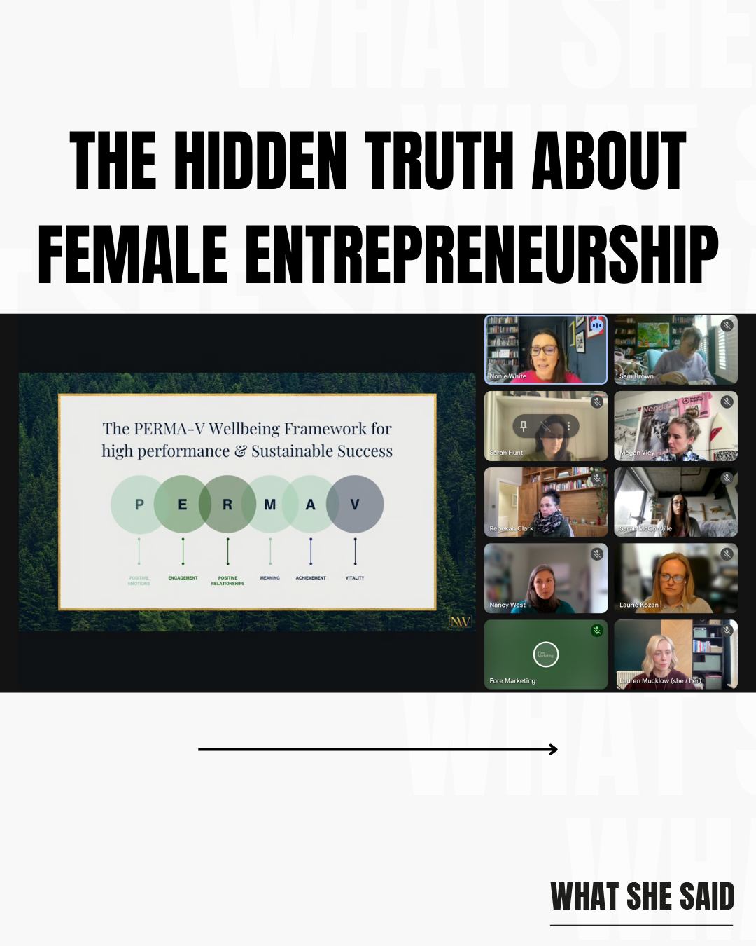 Our November Grab & Grow with @noniewhite_ was a proper reality check 💥
We’re not talking work-life balance… we’re talking surviving vs thriving.
Female entrepreneurs face unique pressures, but the research shows one thing clearly – when we prioritise wellbeing, everything else gets better.
Better wellbeing = better decisions, more creativity, more resilience.
Start with one small shift in your PERMA-V framework today 🎯
DM for the replay and join the Collective to access all future sessions. Link in bio.
#WhatSheSaid #GrabAndGrow #FemaleEntrepreneurship #WomenInBusiness #FMBOs #BusinessWellbeing #SustainableSuccess #FemaleFounders #EntrepreneurLifeUK #CommunityForWomen