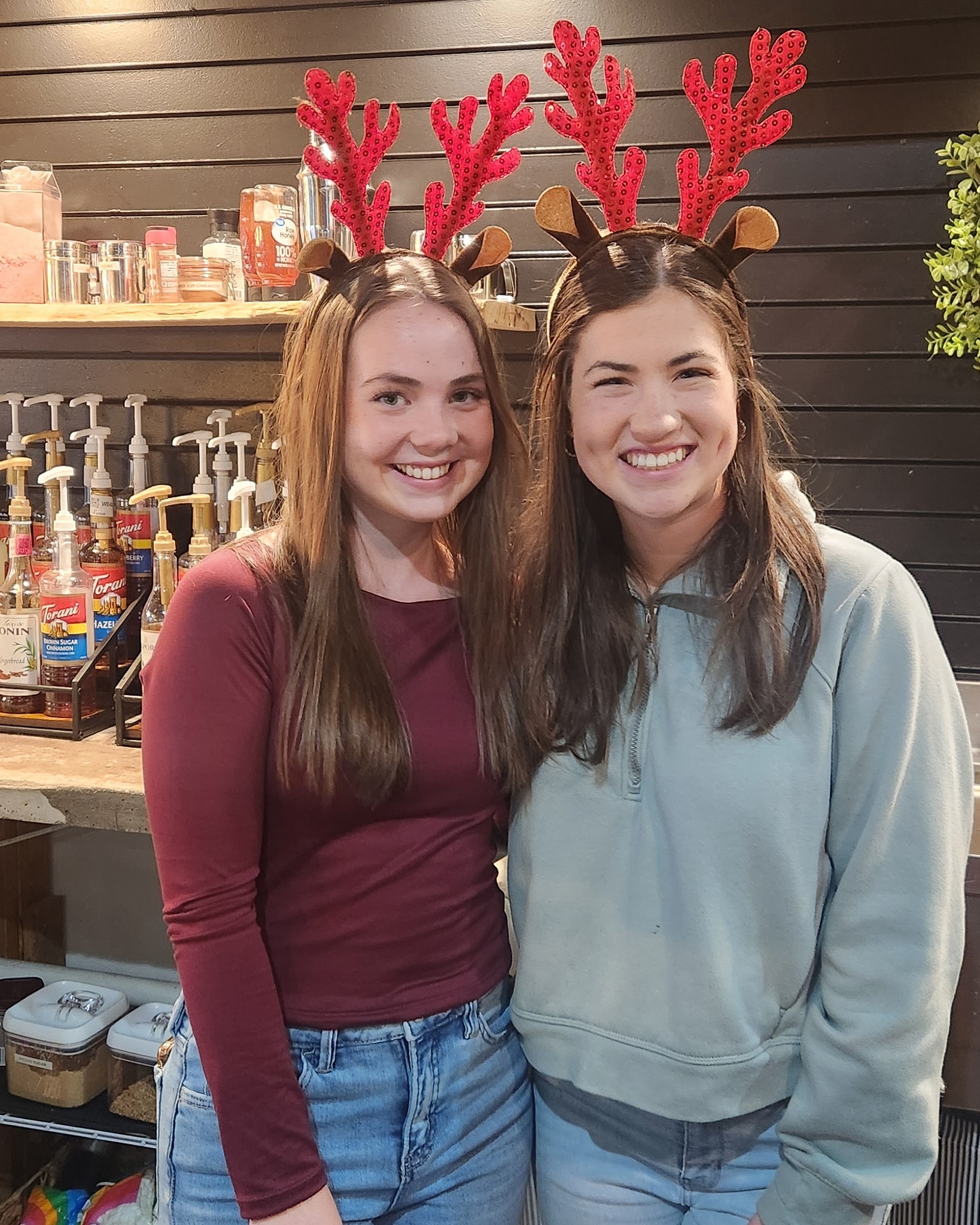 Our baristas are here and we are open from 4 to 8 tonight! Come grab a warm drink to stay cozy while you watch the floats ride by! We are serving your festive favorites!🎄🎄 And don't forget we have Santa and Mrs. Claus in the house!!!
