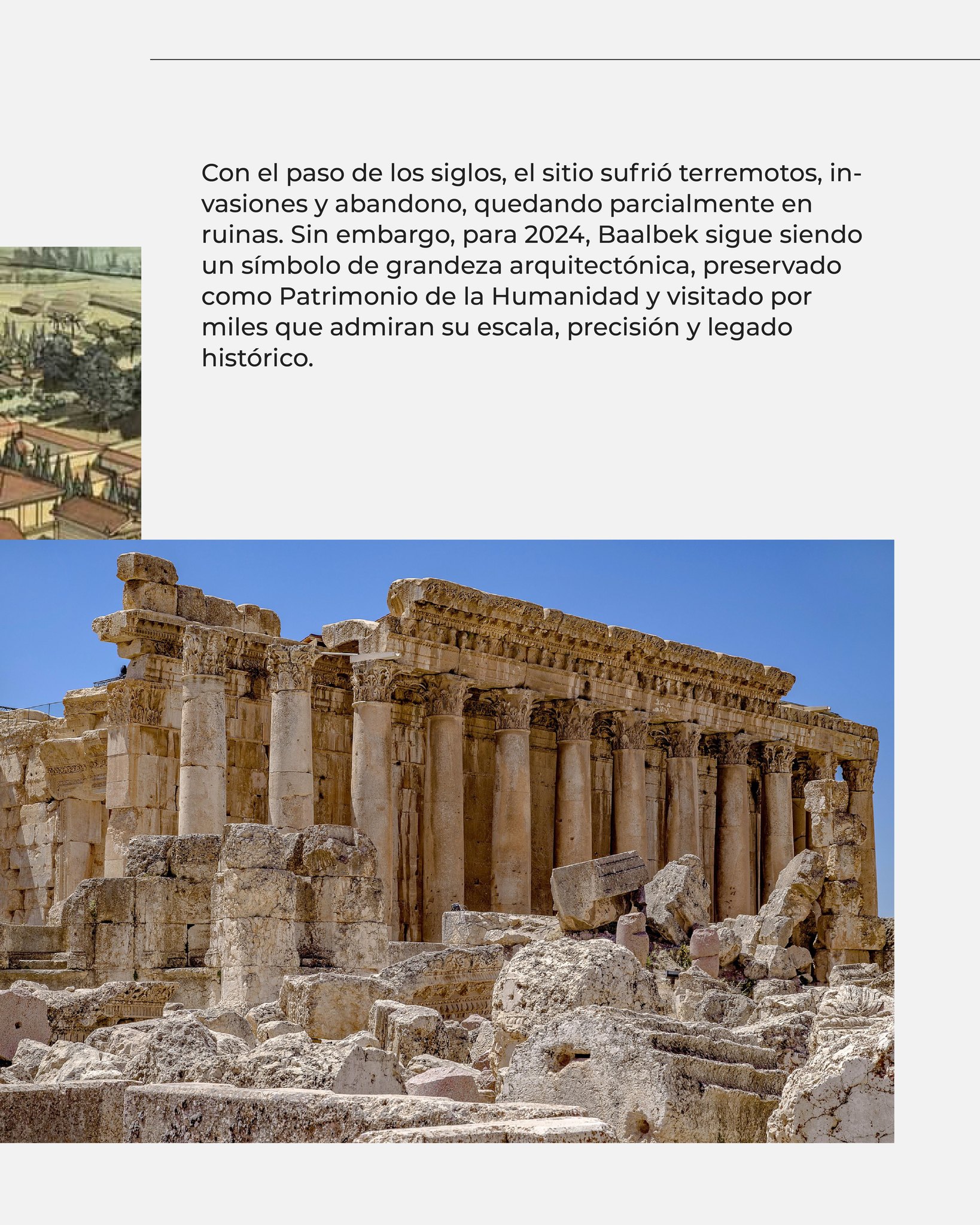 De los colosales cimientos romanos del siglo II a las ruinas monumentales que hoy siguen en pie, Baalbek es un recordatorio de la precisión, escala y visión arquitectónica que definió a una de las mayores obras de ingeniería de la antigüedad.
Lo que permanece en pie no solo es piedra: es historia, técnica y resistencia.
#parati #arquitectos #BIM #Inspiración #Arte #Historia #Arquitectura