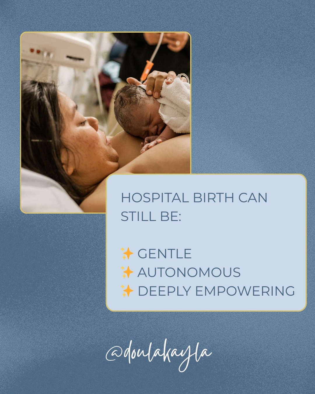 You might have to work harder to protect your preferences, but you still have rights and choices.
You can still:
🌿Dim lights
🌿Limit staff in the room
🌿Request movement-friendly monitoring
🌿Ask for explanations before any procedure
You don’t have to pick between “safe” and “sacred.” You can absolutely have both.
Hospital birth can still be:
✨ gentle
✨ autonomous
✨ deeply empowering