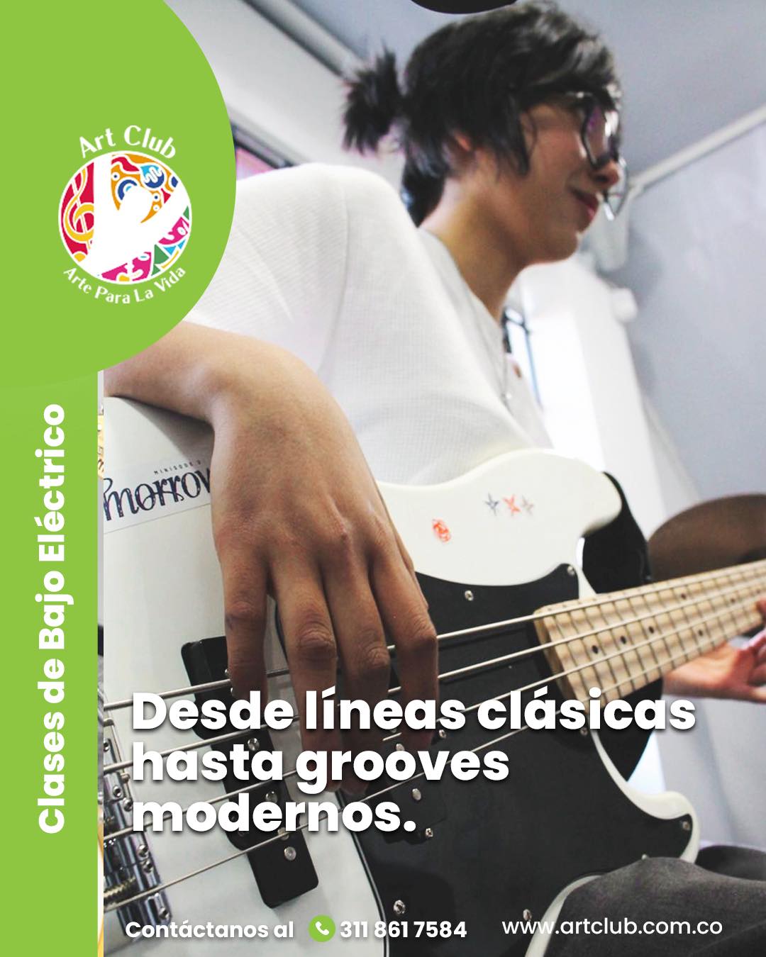 🎵Siente el ritmo en cada cuerda y descubre cómo el bajo eléctrico puede transformar cualquier canción.
Nuestras clases combinan técnica, práctica y diversión para que estudiantes principiantes y avanzados construyan su estilo propio.
Aprenderás a marcar el pulso de la música y a hacer vibrar cada interpretación🎶
🎵🔥En un espacio seguro y creativo, tu talento encuentra el escenario ideal para crecer.
📱Contáctanos y reserva el cupo de tu hijo 3118617584 y visita nuestra página web haciendo clic en el enlace de la bio.
