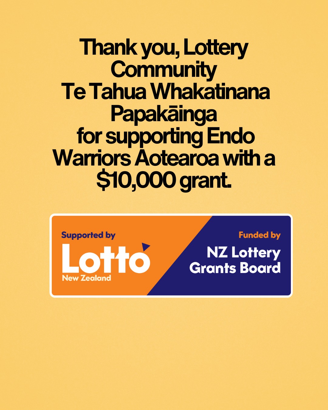 He mihi nui ki Lottery Community! Te Tahua Whakatinana PapakÄinga
We are deeply grateful to Lottery Community â Te Tahua Whakatinana PapakÄinga @lotto_nz for awarding Endo Warriors Aotearoa a generous grant of $10,000.
This vital funding supports the operational backbone of our mahi, helping us continue to provide:
⨠Menstrual health education in Wellington, Porirua, Lower Hutt, and surrounding communities
⨠Endometriosis education
⨠Free workshops, resources, and community outreach
The grant also helps us cover essential costs, including:
đĄ Wages for our part-time administrator and charity director
With this support, we can grow our impact, reduce barriers to menstrual equity, and continue uplifting communities through education, advocacy, and practical resources.
NgÄ mihi nui, Lottery Community thank you for enabling us to keep doing this important mahi for Aotearoa.
#LotteryCommunity #TeTahuaWhakatinanaPapakÄinga #EndoWarriorsAotearoa #CommunitySupport #EndometriosisAwareness #MenstrualEquity #ArohaMaiArohaAtu