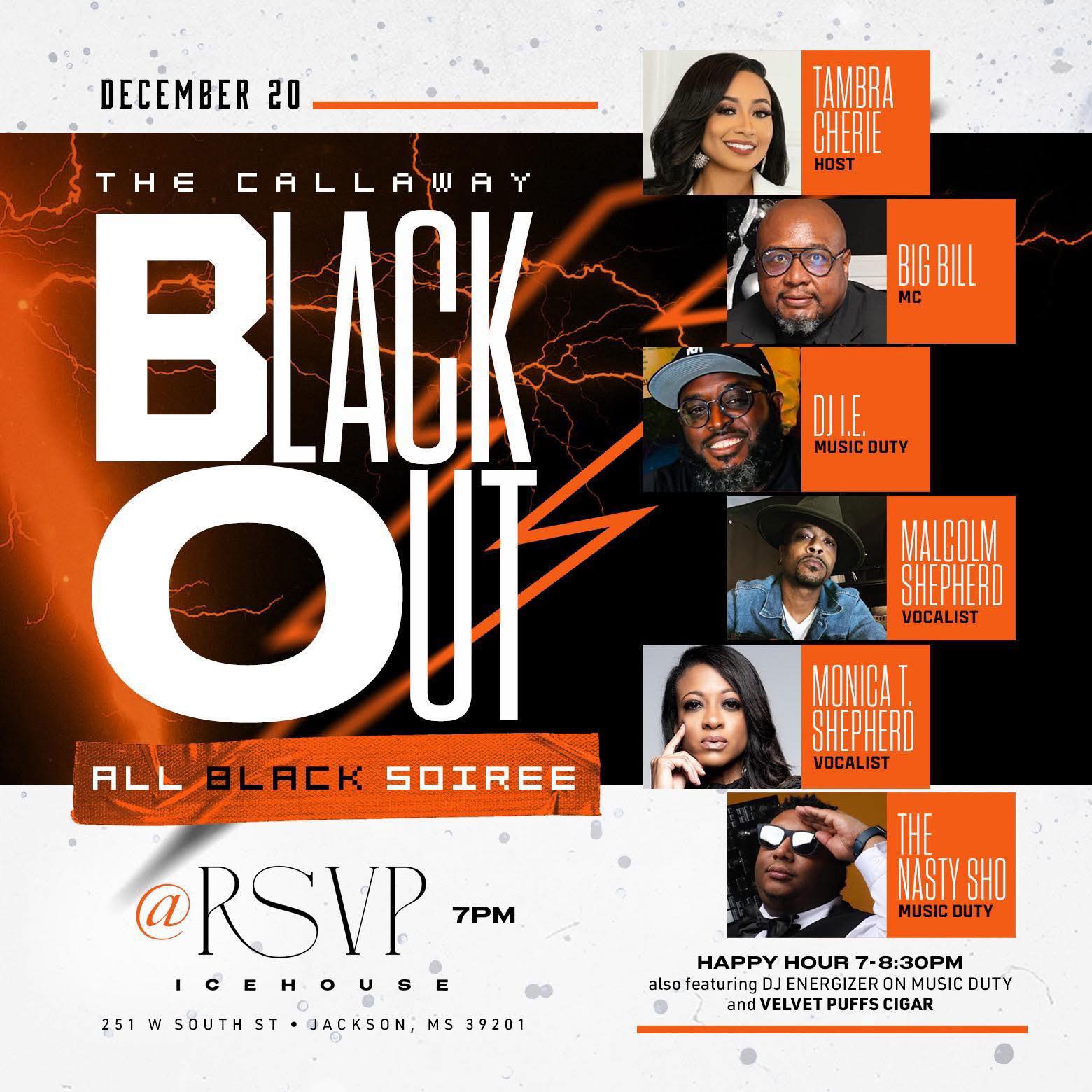 Get ready to vibe, socialize and dance the night away @ The Callaway Blackout - All Black Soirée!
Calling all Callaway Alum and Friends....Join us for an upscale, All-Black Soirée at the Ice House on Saturday, December 20th.
Doors open at 7:00 p.m.
Enjoy a night of good music, good energy, food and live entertainment featuring Charger alumni's finest.
Tickets and Tables link in comments