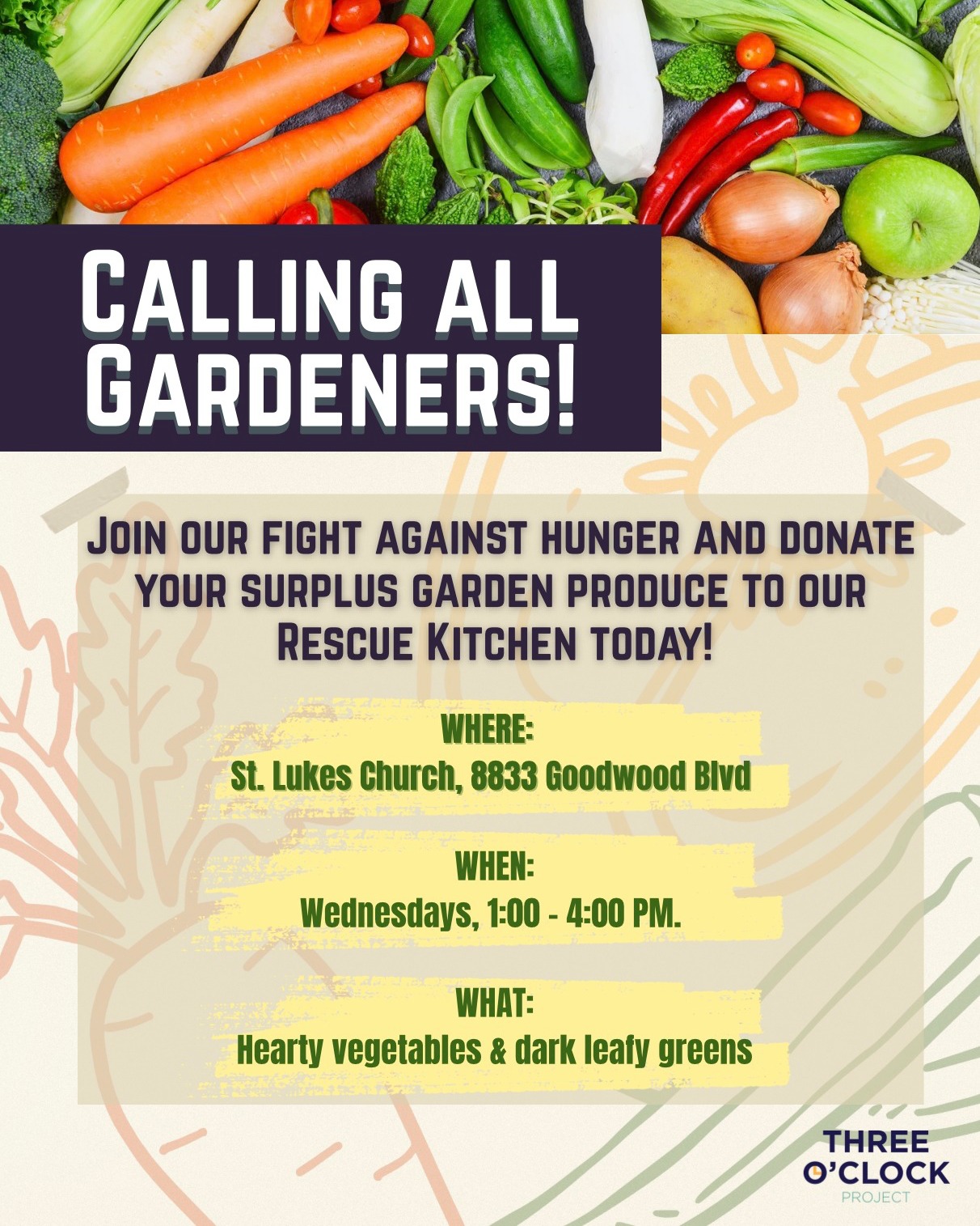 Calling all gardeners! Your garden’s abundance can make a real difference. 🥕🌿
Donate your surplus produce to our Rescue Kitchen and help us provide fresh, nutritious meals to families in our community.
Where: St. Lukes Church, 8833 Goodwood Blvd. Baton Rouge, la 70806
When: Wednesdays, 1:00 - 4:00 PM
What: Hearty vegetabels and dark leafy greens
If you have any questions in regards to donations, DM us!
#batonrouge #communitymeals #rescuekitchen