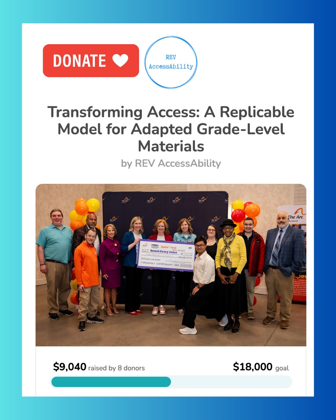 It’s Giving Tuesday ✨
And today, we’re inviting our community to help us bring Transforming Access to life.
Last week, we received $8,500 from The Arc Maryland to launch this project — a huge start toward building adapted, grade-level lessons for nonspeaking and neurodivergent learners.
But the full cost is closer to $18,000, and we need your help to finish the work.
If you believe every student deserves access to rigorous learning — no matter how they communicate — we would be honored to have your support today.
💙 Comment “DONATE” and we’ll DM you the link.
Thank you for helping us bridge the gap and build real access for our learners.
#GivingTuesday #ReachEveryVoice #NonspeakingNotNonthinking #PresumeCompetence #InclusiveEducation #Adaptiverse #TheArcMaryland #EveryoneBelongs