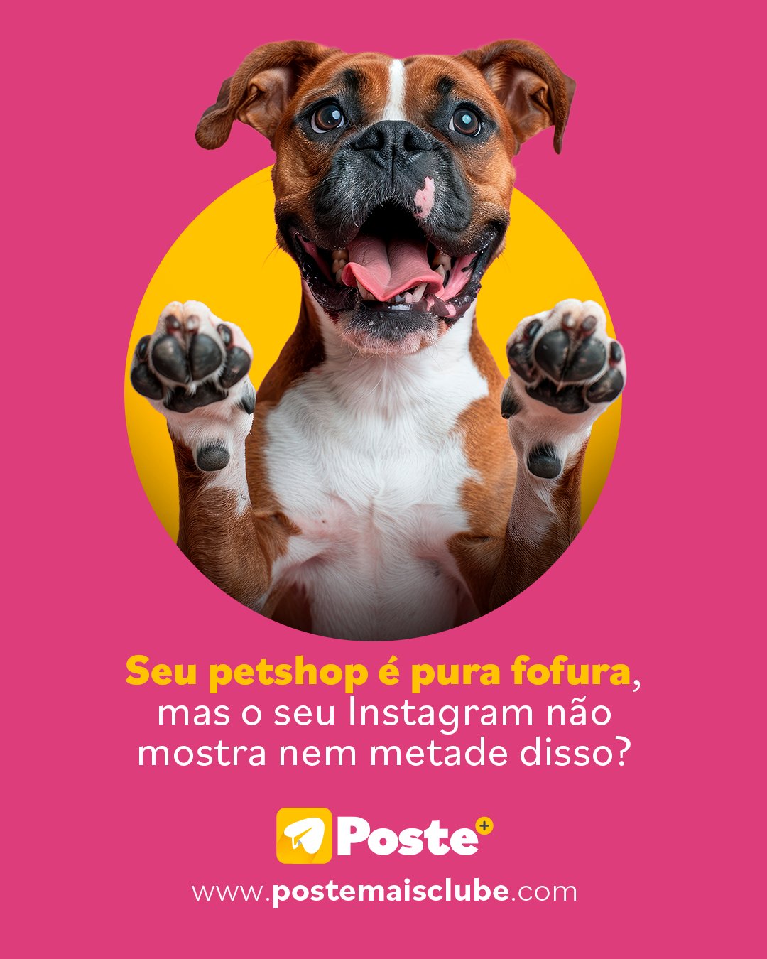 A gente sabe como é: você dá o sangue no banho e tosa, escolhe os melhores produtos, atende cada cliente com um sorriso... e quando vê, o dia acabou e o Instagram ficou para depois, de novo.
A verdade é que um feed parado ou com cara de amador pode fazer um cliente em potencial procurar o concorrente. 😟
É por isso que o Poste+ Clube existe. Nós produzimos o conteúdo que você não tem tempo para criar.
Assine o nosso serviço e veja seu pet shop brilhar online!
#PetShops #CuidadosPet #PosteMais