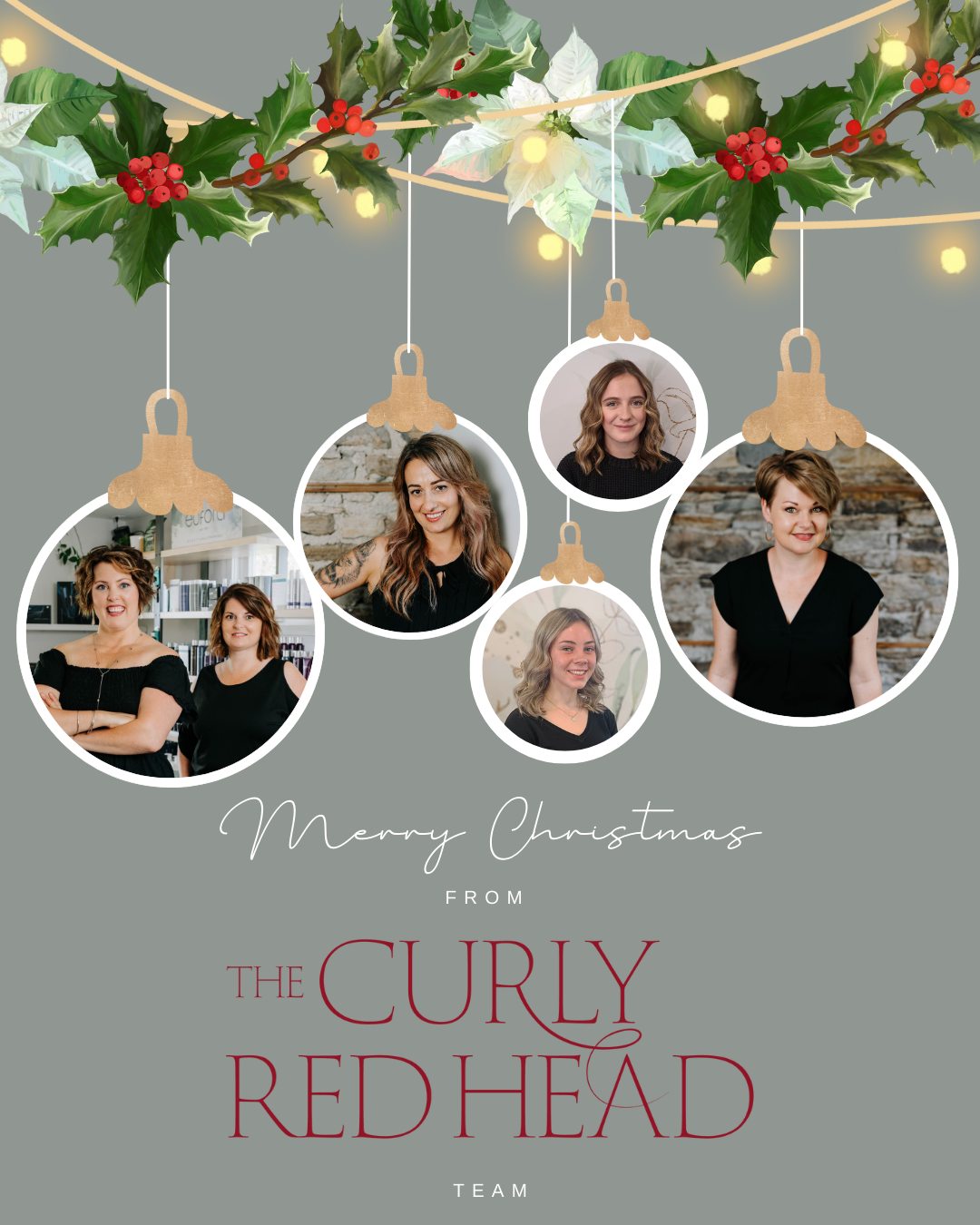 Wishing you the Merriest Christmas and the most beautiful New Year. Thank you for trusting us with your hair, your moments, and your memories this past year. Your support means more than you know.
-Amy, Moranda, Veneta, Lila, Delaney and Maddie