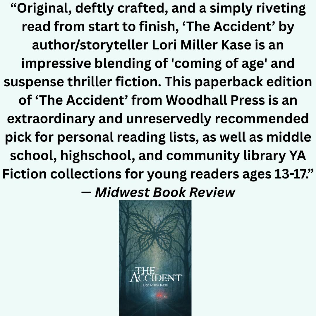 Check out this #bookreview of @lorimillerkasewrites's #newrelease #YAComingofAge #novel THE ACCIDENT via link in bio.
This #mustreadbook is available via link in bio.
#WoodhallPress #fiction #accident #ya #yafiction #comingofage #yacomingofage #teenreads #teenlit #tragedy #whodunit #mystery #mustread #fallrelease