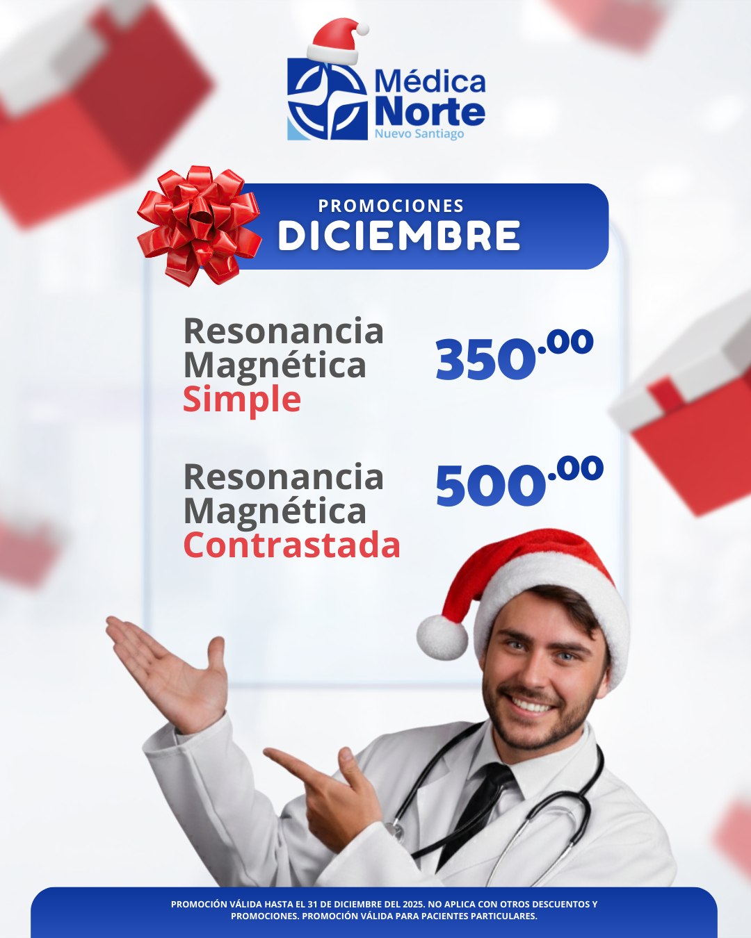 🔍 ¿Y si ese dolor que ignoras tiene una historia que aún no conoces?
Fin de año es el mejor momento para detenerte, escucharte y hacerte el estudio que llevas posponiendo.
Con nuestras resonancias magnéticas en precio especial, puedes obtener una visión completa y precisa de lo que está pasando en tu cuerpo.
✨ Este fin de año, el mejor regalo es tu salud… y una resonancia puede darte respuestas que cambian todo.
📞 Agenda tu cita al 950-0047
📱 O por WhatsApp al 6633-0110
No esperes a que el malestar hable más fuerte. Actúa hoy.
#ImagenologíaAvanzada #RegálateCerteza #ResonanciaMagnética #MédicaNorte