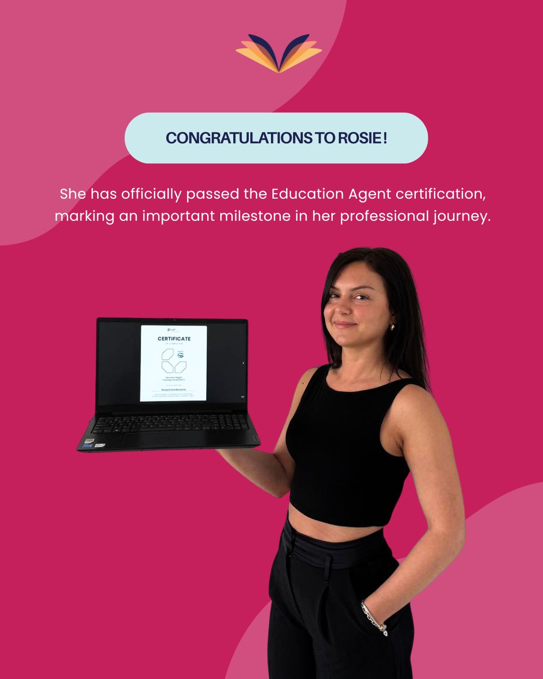 A big congratulations to Rosie for successfully completing her Education Agent qualification! 🎓✨ Your achievement is a reflection of your dedication and the value you bring to our team.
Well done — we’re celebrating with you!