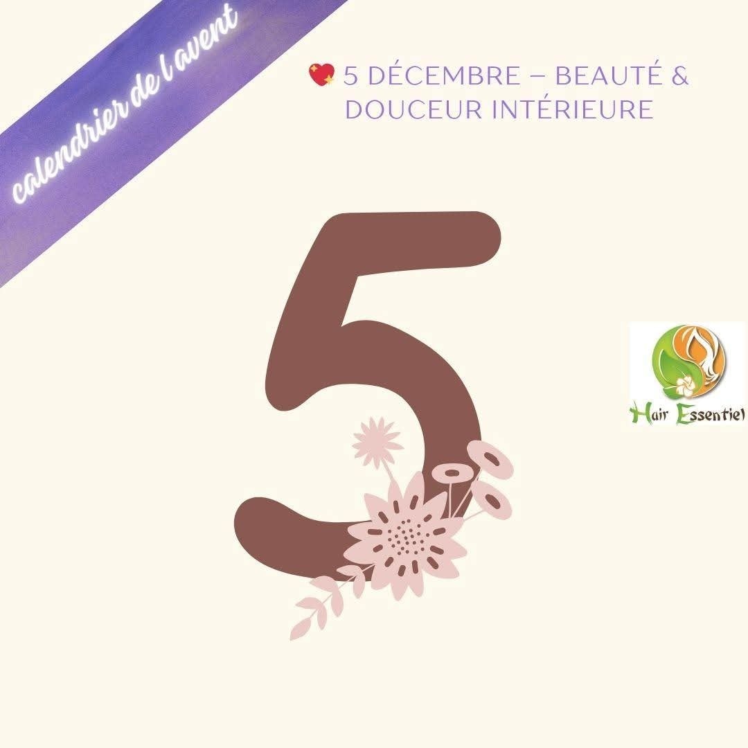 💖 5 décembre – Beauté & douceur intérieure
💖 La beauté, c’est aussi un état d’esprit.
Prenez soin de vos pensées, de vos émotions, de vos cheveux…
et tout s’illuminera ✨
Un peu de bienveillance envers soi, un soupçon de détente,
et la magie opère 🌿💆♀️
#HairEssentielChalon #BeautéIntérieure #HairSpa #CalendrierDeLAvent
