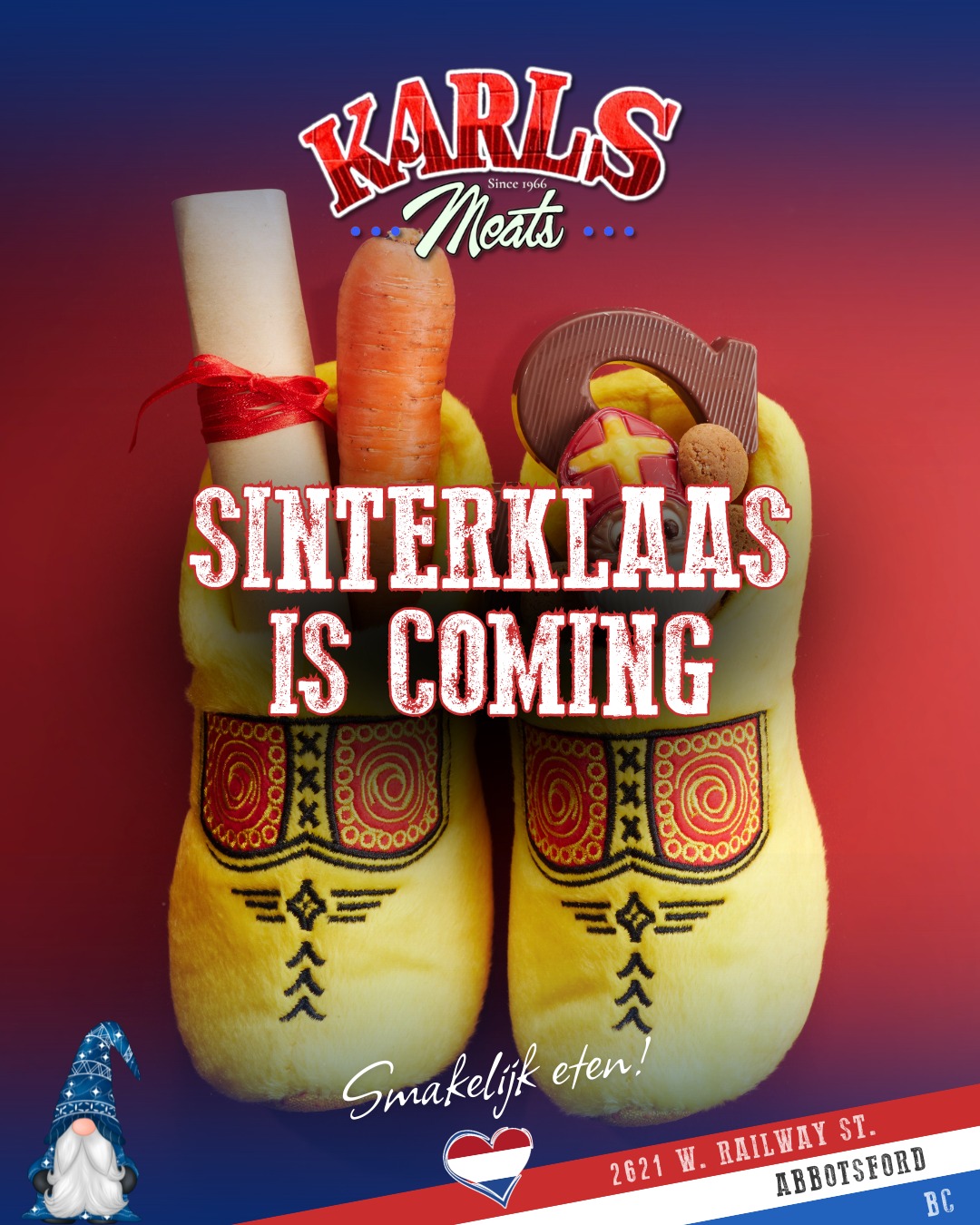 🎅🇳🇱 Sinterklaas is coming!
December 5th is almost here — which means it’s your last chance to grab your Dutch chocolate letters and treats before the big night! 🍫🎁
Stop by Karl’s Meats and stock up while we still have your favourite letters!
📍 2621 W. Railway St, Abbotsford
📞 (604) 859-9011
Smakelijk eten! 😋
— The Karl’s Meats Team 💪
#KarlsMeats #Sinterklaas #ChocolateLetters #DutchHeritage #HolidaySeason
