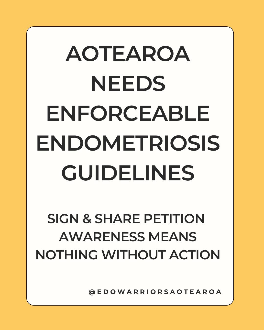 Endometriosis affects 1 in 7 women, girls and people assigned female at birth in Aotearoa.
Many are dismissed, disbelieved, or left to wait years for diagnosis. This impacts school, work, fertility, mental health and daily life. The current 2020 guidance is not enforceable. There is no accountability, no escalation pathway and no guarantee of consistent care.
A guideline should protect patients, not leave them to self-advocate through pain.
Sign the petition for mandatory, modern policy (Insta link in bio)
https://our.actionstation.org.nz/petitions/people-with-endometriosis-deserve-better-demand-review-of-the-national-guidelines
#endometriosis
#endometriosisawareness
#endowarriors
#endostrong
#endocommunity
#endolife
#chronicillness
#invisibleillness