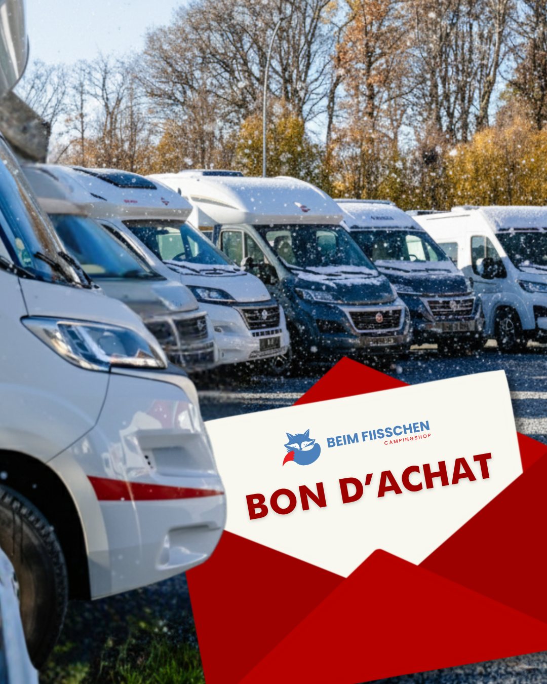 🎁 Maacht äre Léifsten dëst Joer eng Freed, déi laang unhale wäert: Mat engem Akafsbong vum Fiisschen verschenkt dir net just e Kaddo, mee direkt déi nächst Camping-Aventure 🏕️🚌