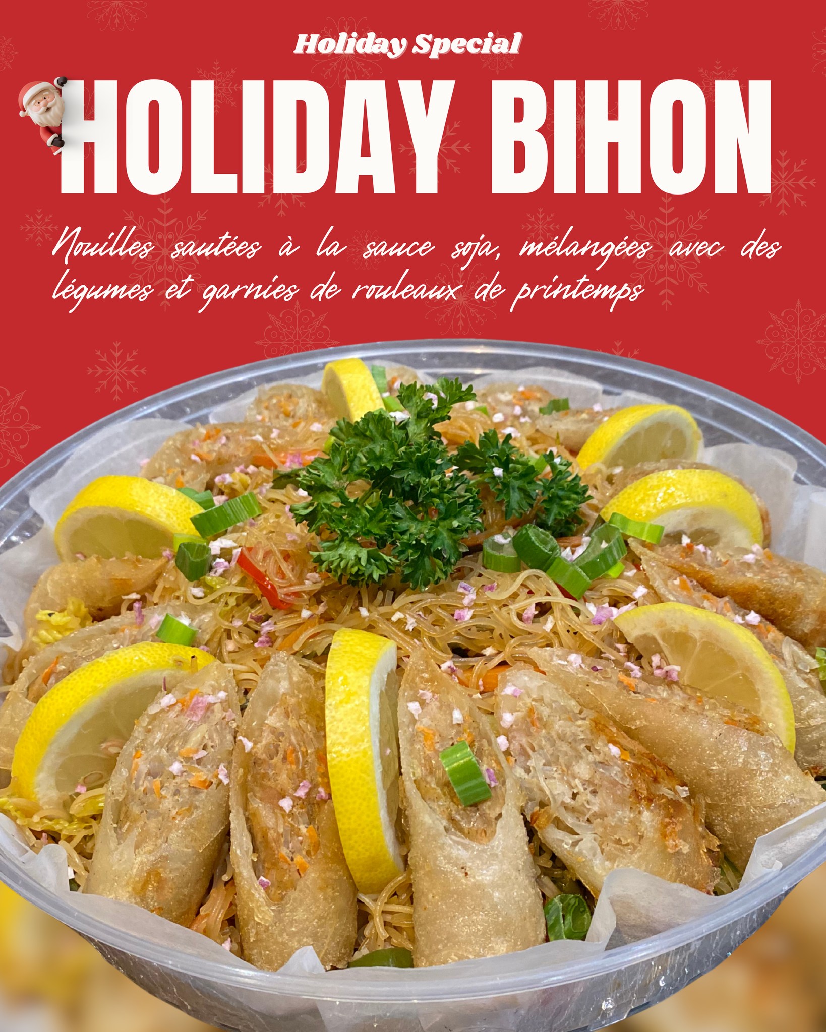 Celebrate the season with a classic!
Our special Holiday Bihon is now open for pre-orders.
Limited to this festive season, so reserve yours today! 🎄
Send us a message to place your order. 📩