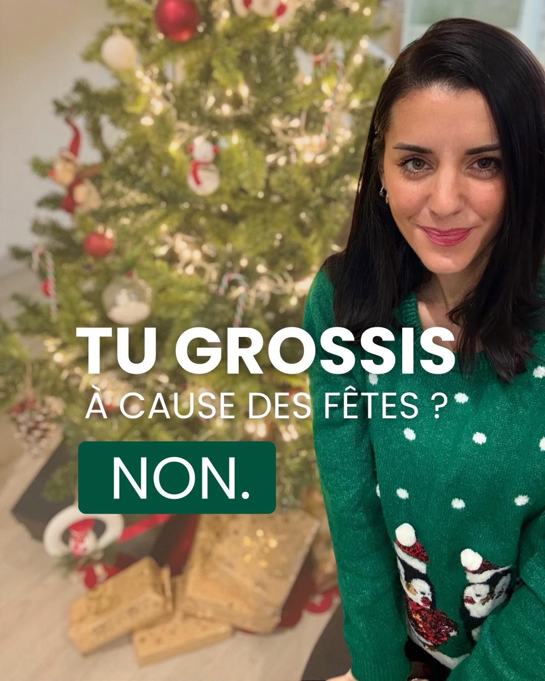 🎄 Tu grossis à cause des fêtes ? NON.
Et cette vérité va te rassurer…
On voit souvent +1, +2 voire +3 kg après les repas de Noël.
Mais dans 95% des cas, ce n’est pas du gras :
➡️ juste de la rétention d’eau
➡️ du glycogène
➡️ une digestion plus lente
➡️ un peu d’inflammation
Bref : du temporaire.
Ce qui compte vraiment n’est pas ce que tu manges le 25 ou le 31…
mais comment tu manges les 350 autres jours de l’année,
et la manière dont tu te reprends ensuite.
Le corps ne stocke pas durablement en 48h.
Il stocke quand :
• les repas sont trop légers,
• l’alimentation n’est pas structurée,
• le métabolisme tourne au ralenti,
• les rythmes alimentaires sont irréguliers.
✨ La bonne nouvelle ?
En reprenant une alimentation structurée juste après les fêtes, tu dégonfles en quelques jours.
Pas de restriction. Pas de sport extrême.
Juste une organisation alimentaire intelligente.
Et si tu veux être guidée, comprendre ton corps,
et obtenir des résultats durables —
mon pack JOLIE MINCEUR est là pour toi :
🔎 Bilan complet + programme sur mesure : 110€
📅 Accompagnement 3 mois : 50€/mois
✨ Offre JOLIE MINCEUR : 250€
Un vrai suivi expert, efficace et adapté à ton rythme.
💬 Écris “FÊTES” pour recevoir les infos
ou prends RDV sur www.jolie-minceur.com
Je serai ravie de t’accompagner 💚