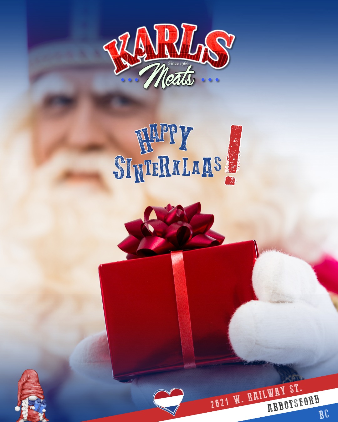 🎅✨ Happy Friday & Happy Sinterklaas, Abbotsford! 🇳🇱🍫
Today is the day!
Sinterklaas has officially arrived — and the Dutch celebrations are in full swing. Whether you’re filling shoes, sharing treats with family, or keeping beloved traditions alive, Karl’s Meats is here to make your Sinterklaas sweeter (and more gezellig) than ever.
🎁 Last call for chocolate letters!
If you haven’t grabbed your initials yet, stop by today — they disappear fast on Sinterklaas Day!
Plus all your Dutch favourites:
🍬 Stroopwafels & sweets
🧀 Classic Dutch cheeses
🥨 Mustards, pickles & festive snacks
🎄 Holiday treats for all ages
Wishing you a day filled with joy, tradition, and delicious Dutch goodies.
Happy Sinterklaas, Abbotsford!
📍 2621 W. Railway St, Abbotsford
📞 (604) 859-9011
Smakelijk eten! 😋
— The Karl’s Meats Team 💪
#KarlsMeats #Sinterklaas #HappyFriday #ChocolateLetters #DutchHeritage #HolidaySeason #SupportLocal #Gezellig #AbbotsfordEats